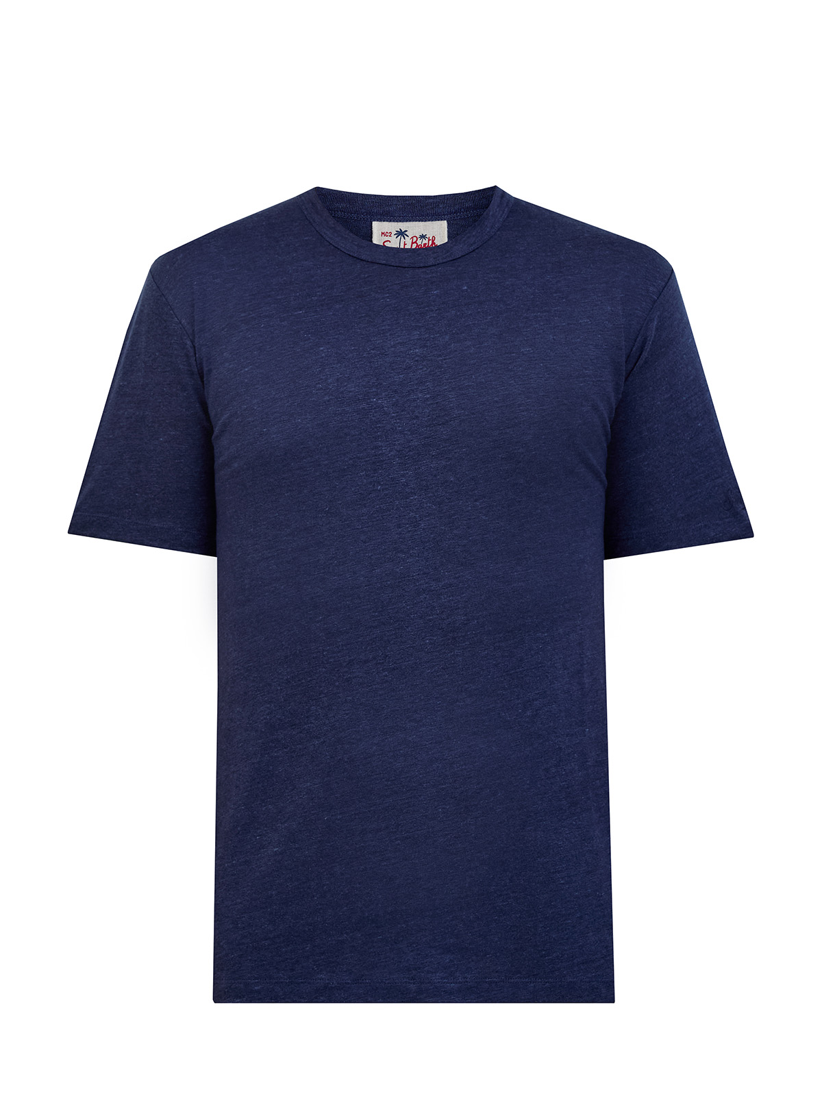 Футболка из премиальной льняной ткани с вышивкой Saint Barth