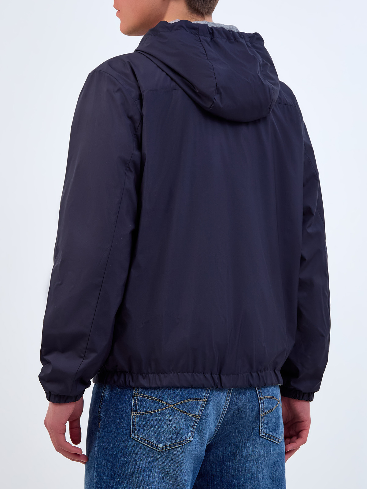 Двусторонняя куртка-ветровка из влагозащитного нейлона и хлопка PESERICO, цвет мульти, размер 52;54;56 - фото 5