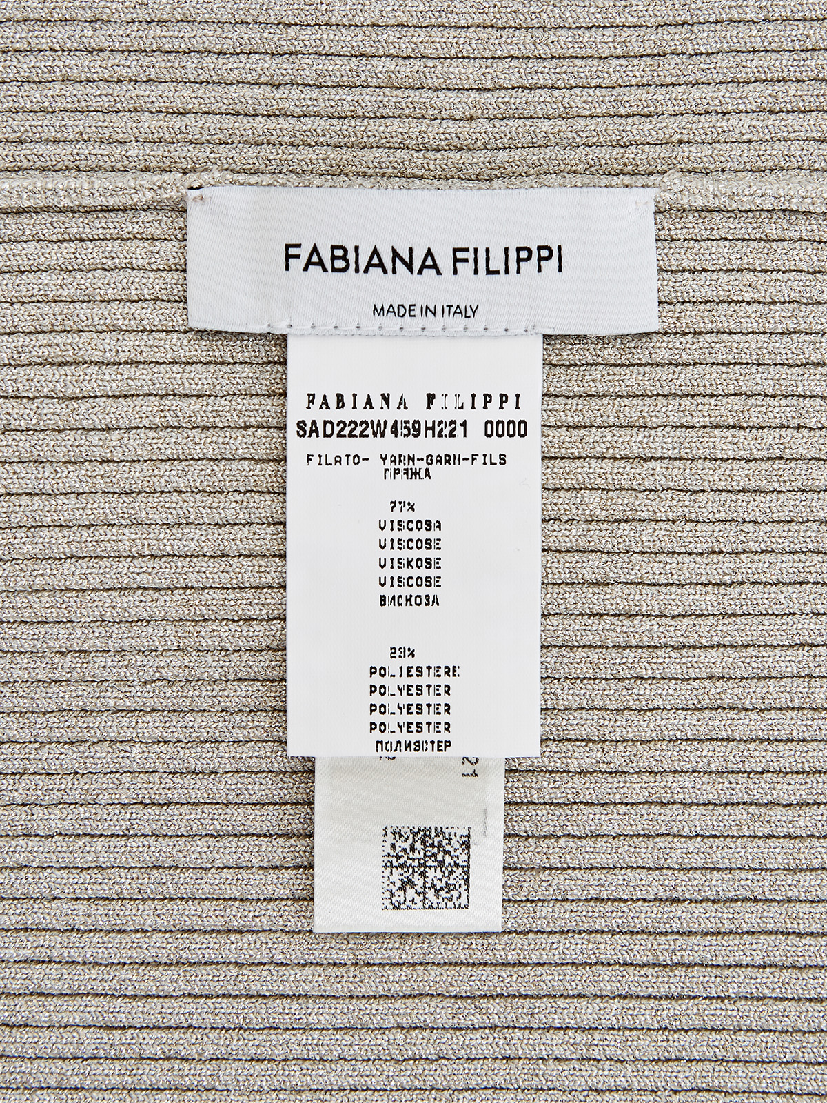Корсет из металлизированной пряжи в английскую резинку FABIANA FILIPPI, цвет серый, размер 42;43;44;45 - фото 4