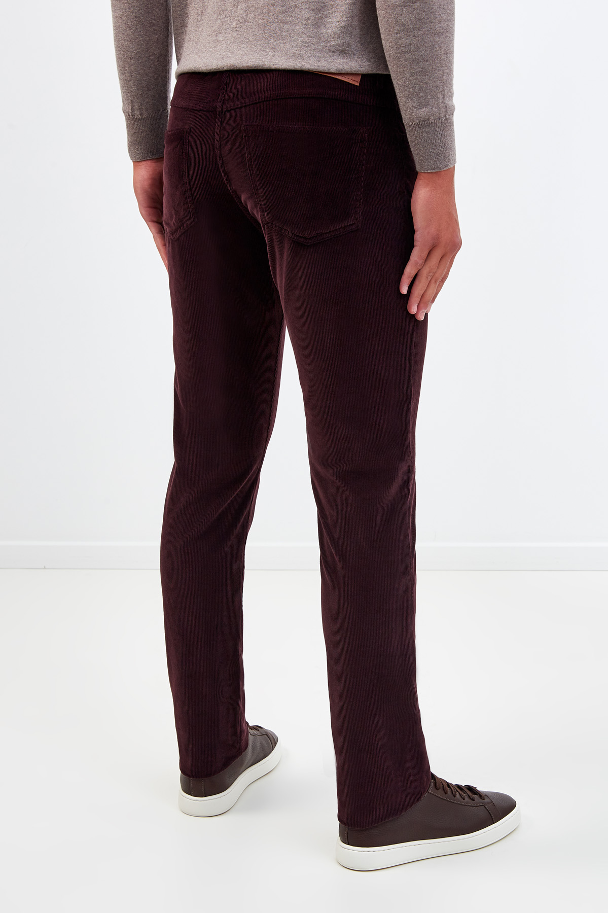 Вельветовые джинсы из хлопка цвета бургунди CANALI, размер 48;52;54;46;50 - фото 4