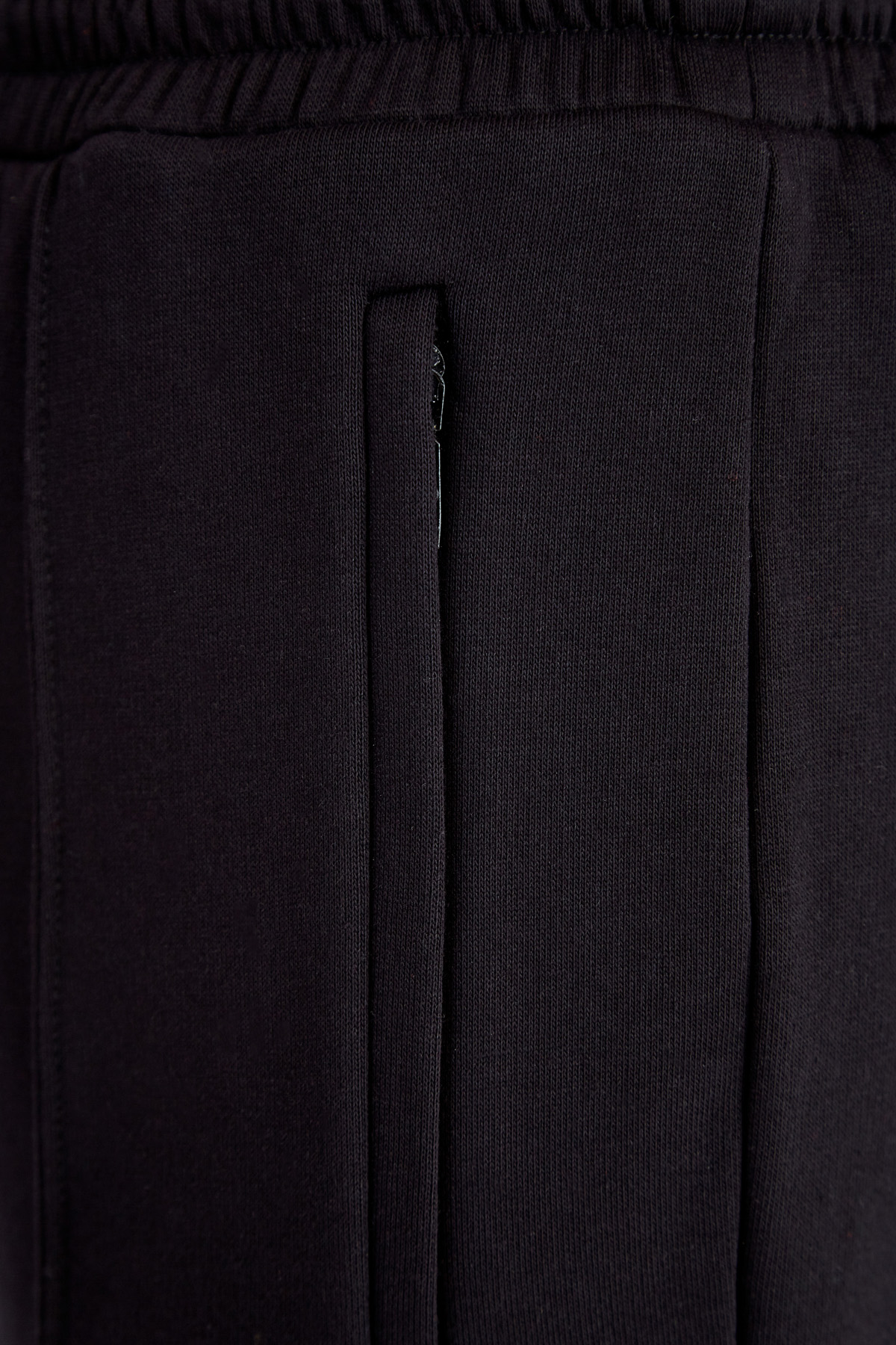 Расклешенные брюки из плотного футера с поясом на кулиске MONCLER, цвет черный, размер 44 - фото 5