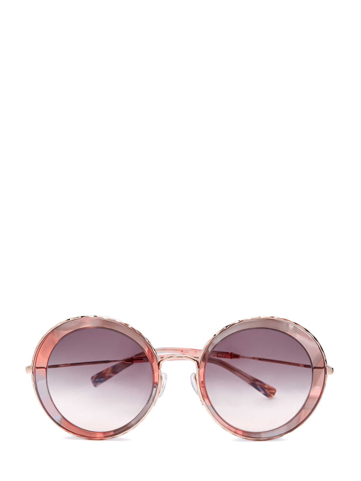 Солнцезащитные очки с запаянным принтом и градиентными линзами MISSONI, цвет розовый, размер 44;46;40