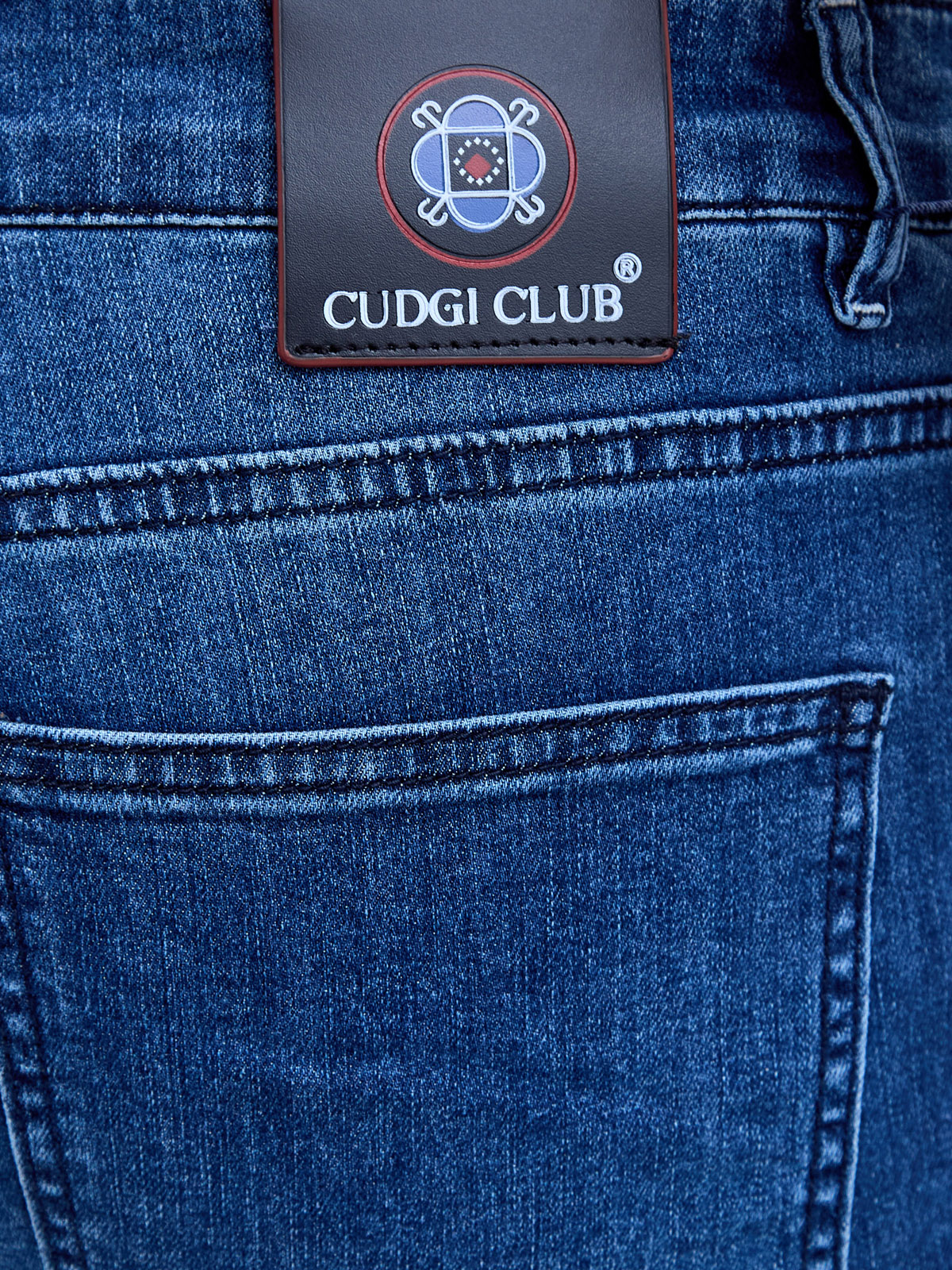 Джинсы из выбеленного денима и лиоцелла с вышитым логотипом CUDGI, цвет синий, размер 48;50;52;54;58;60;62 - фото 5