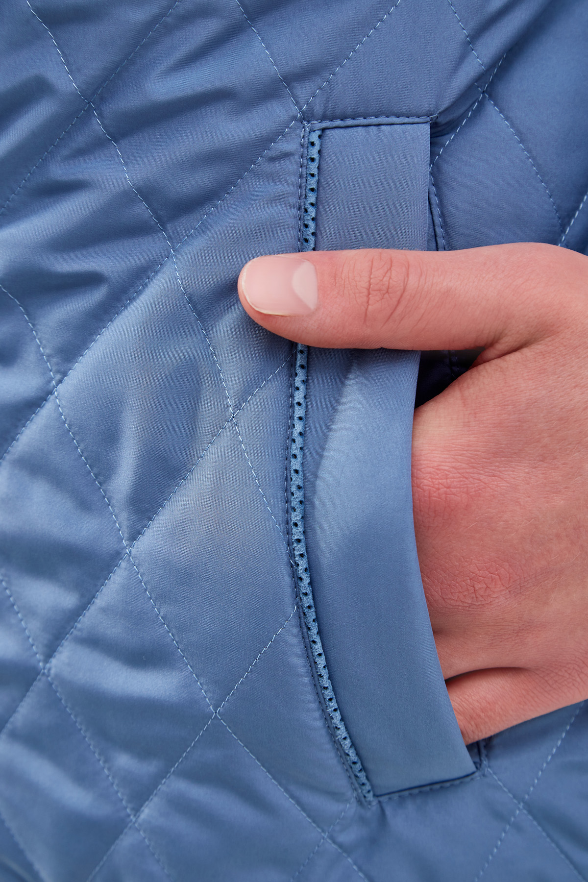 Стеганая куртка из водонепроницаемой ткани Rain Protection CANALI, цвет голубой, размер 50;52;54;56;48 - фото 6
