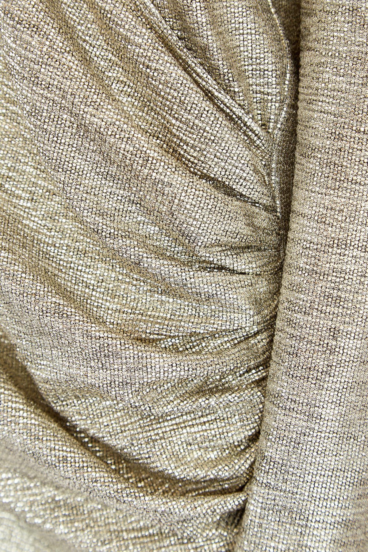 Джемпер с эффектом металлик, капюшоном и вырезом cache-coeur BALMAIN, цвет золотистый, размер 36 - фото 5