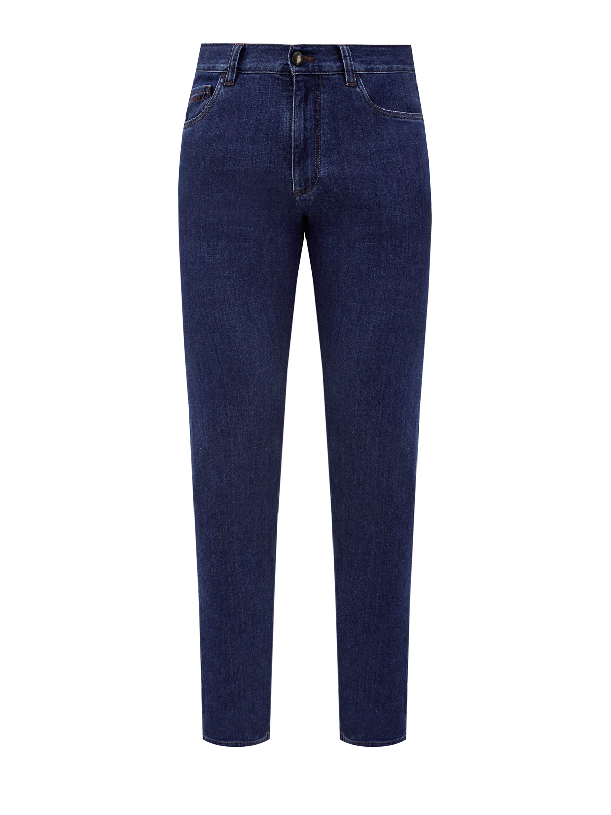 Окрашенные вручную джинсы с волокнами кашемира CANALI, цвет синий, размер 50;52;54;56;58;60;48 - фото 1
