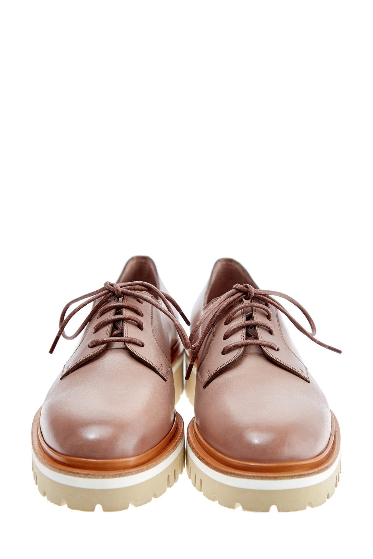 Лаконичные ботинки из кожи с эффектом затемнения SANTONI, цвет бежевый, размер 36.5 - фото 5