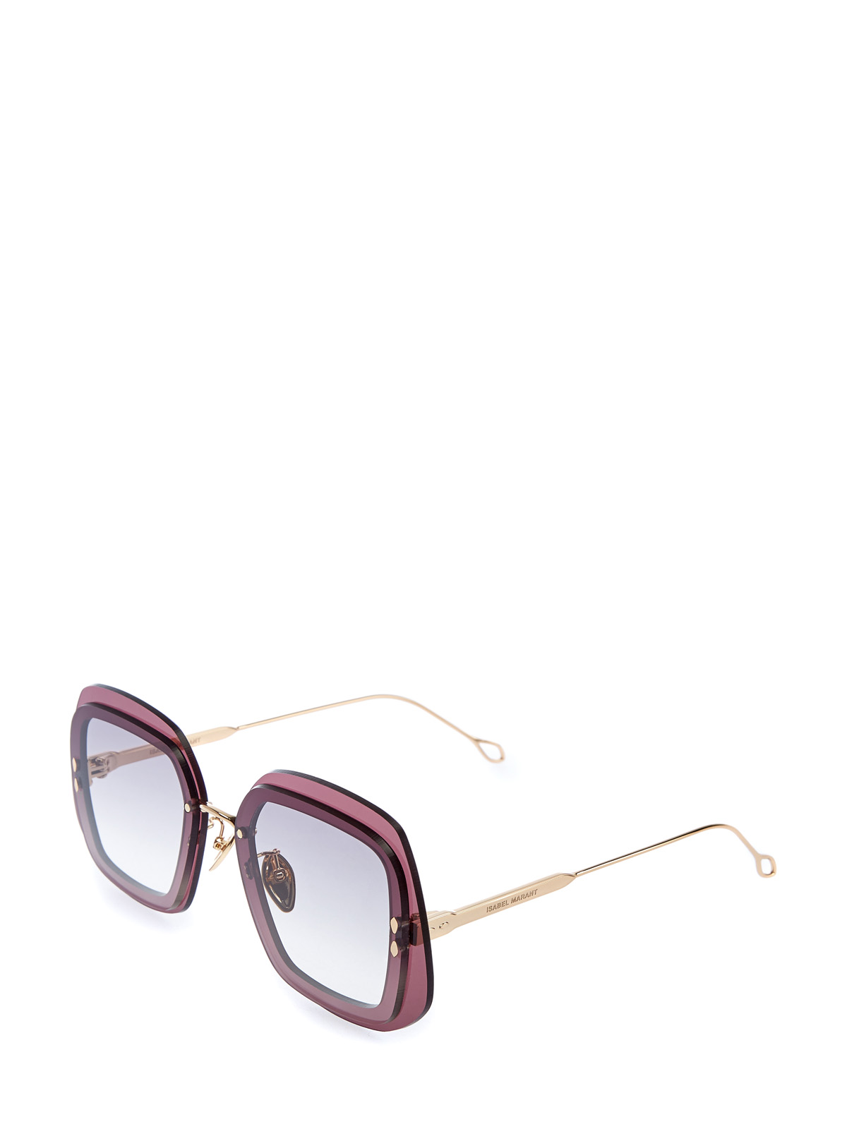 Очки-oversize в графической двухслойной оправе Isabel Marant(sunglasses), цвет бежевый - фото 2