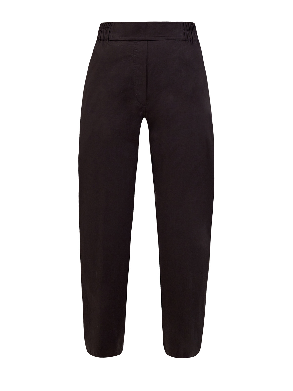 Укороченные брюки из хлопка с эластичным поясом GENTRYPORTOFINO, цвет черный, размер 42;44;46;40 - фото 1