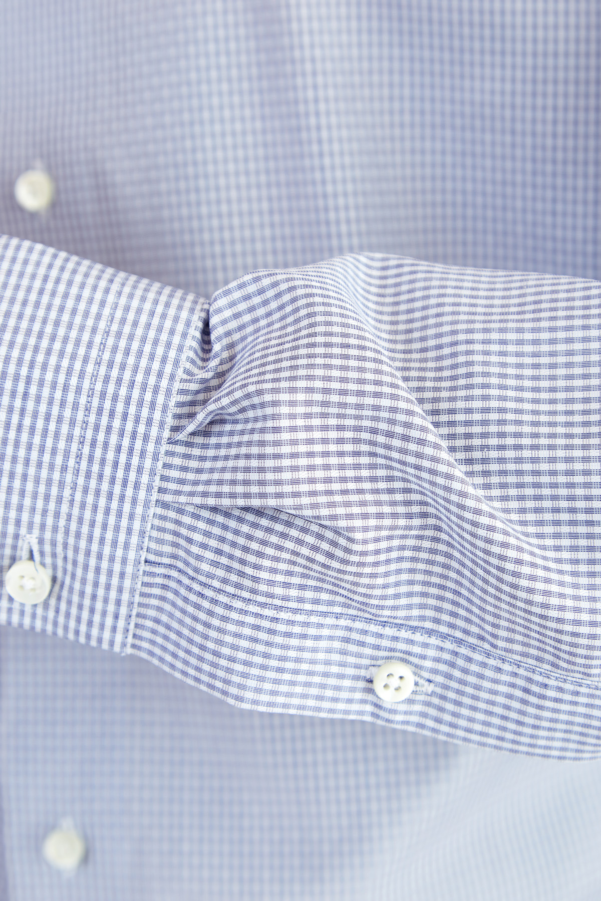 Классическая рубашка из хлопка Impeccabile с тканым микро-принтом CANALI, цвет голубой, размер 48;50;52;58 - фото 5