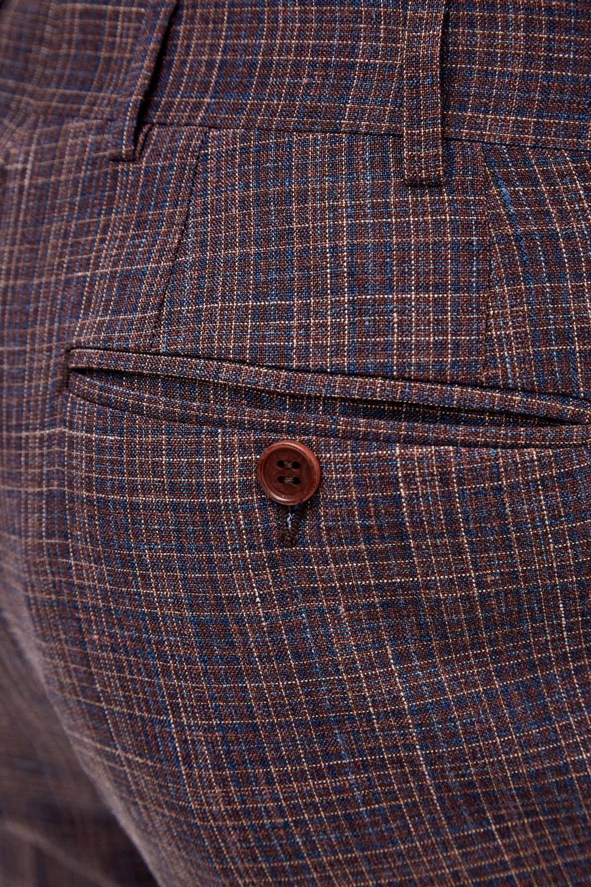Костюм из шерсти и льна с обработкой Travel CANALI, цвет коричневый, размер 48;50;52;54;58 - фото 8