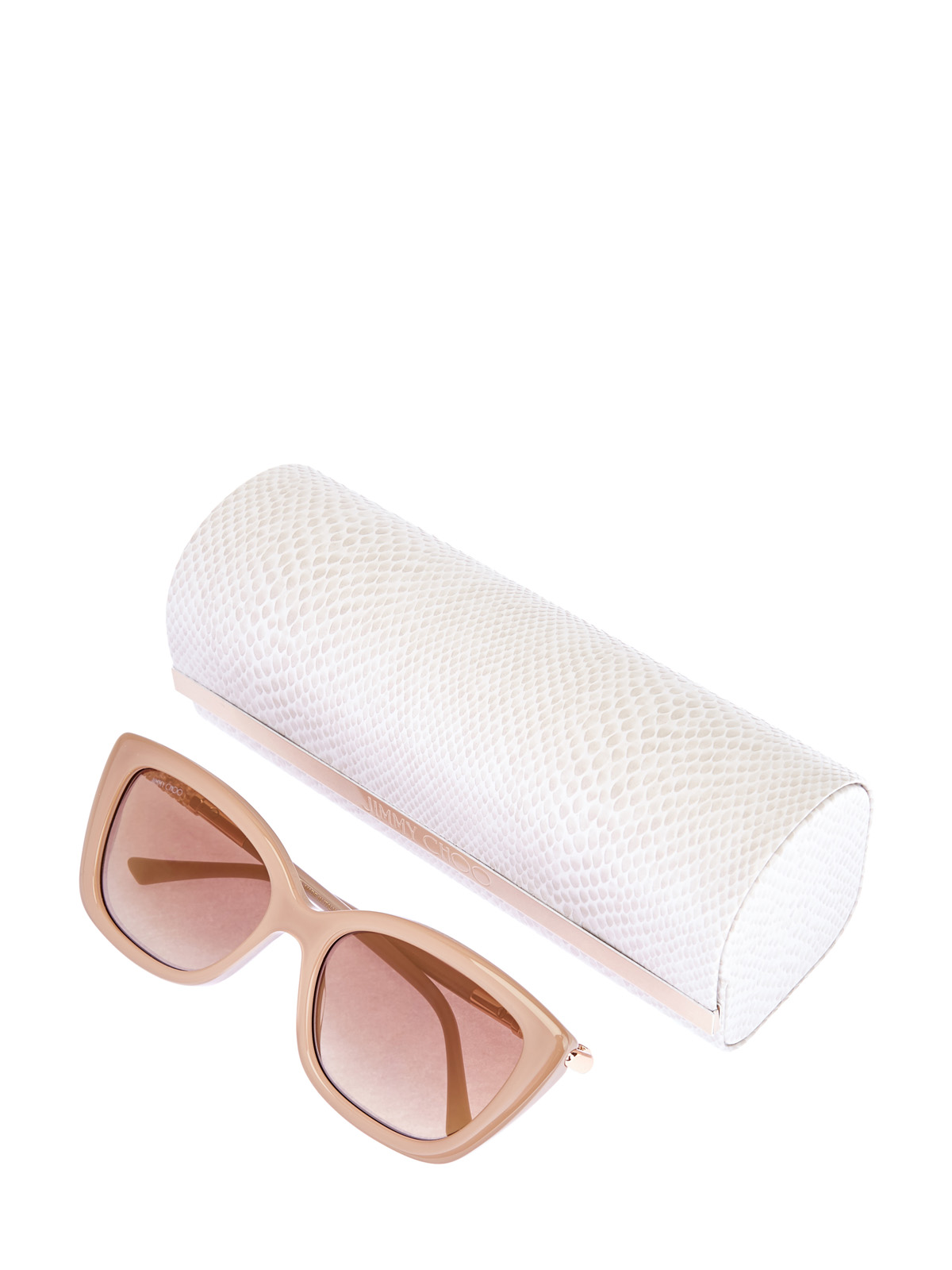 Солнцезащитные очки Adahs с мерцающей отделкой JIMMY CHOO  (sunglasses), цвет бежевый, размер S;M;L - фото 4