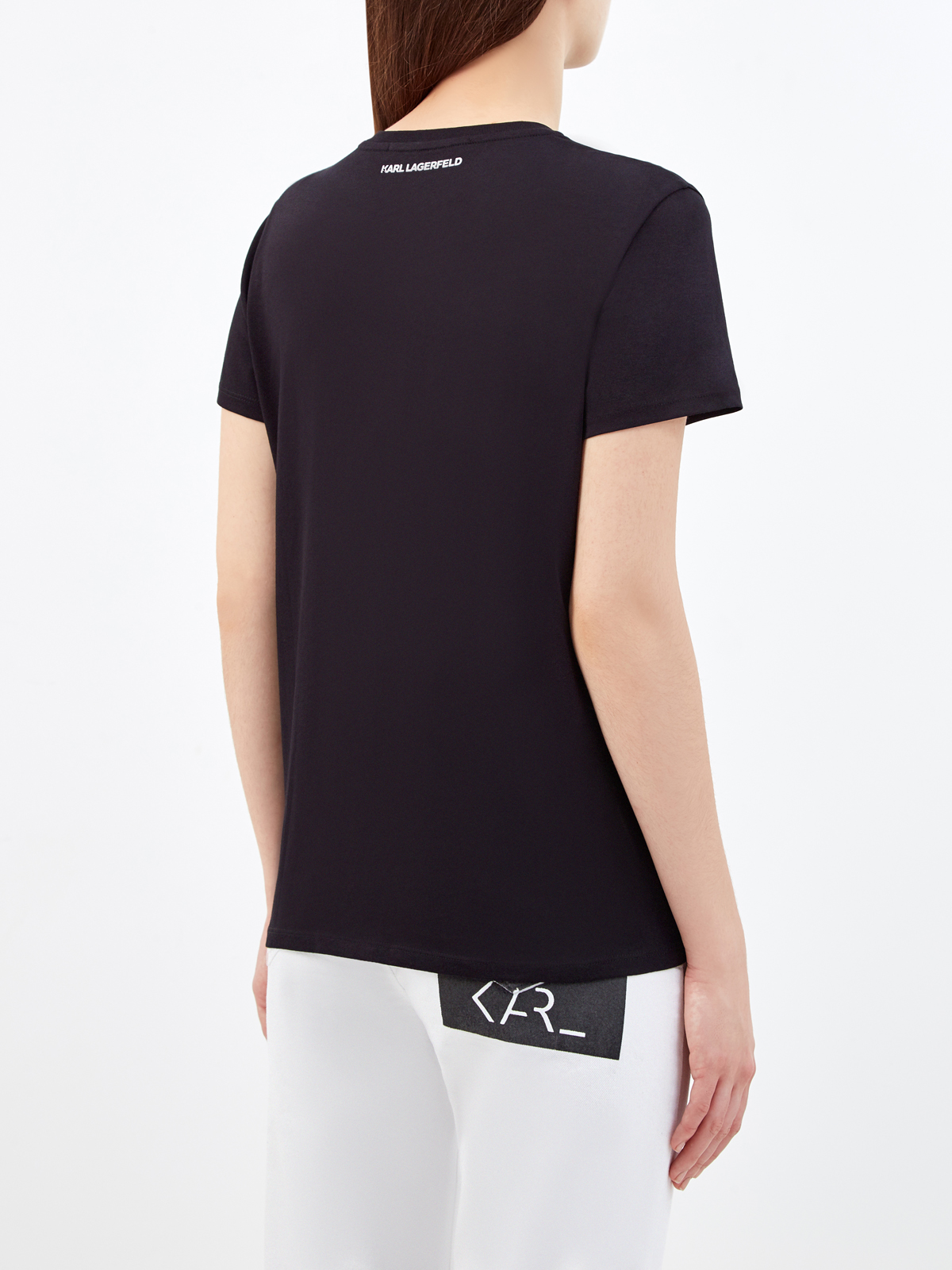 Хлопковая футболка с принтом K/Ikonik Choupette KARL LAGERFELD, цвет черный, размер S;M;L Хлопковая футболка с принтом K/Ikonik Choupette - фото 4