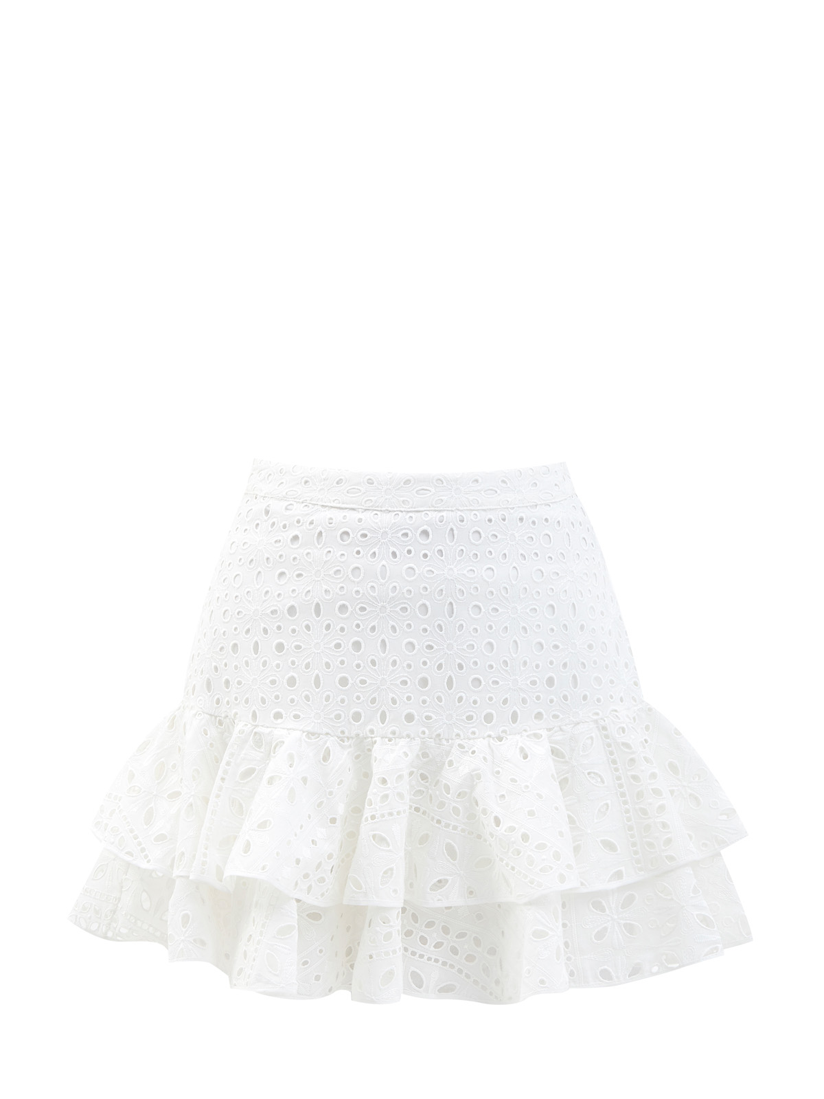 Кружевная юбка Natalie с многослойным подолом CHARO RUIZ IBIZA, цвет белый, размер S;M;L - фото 1