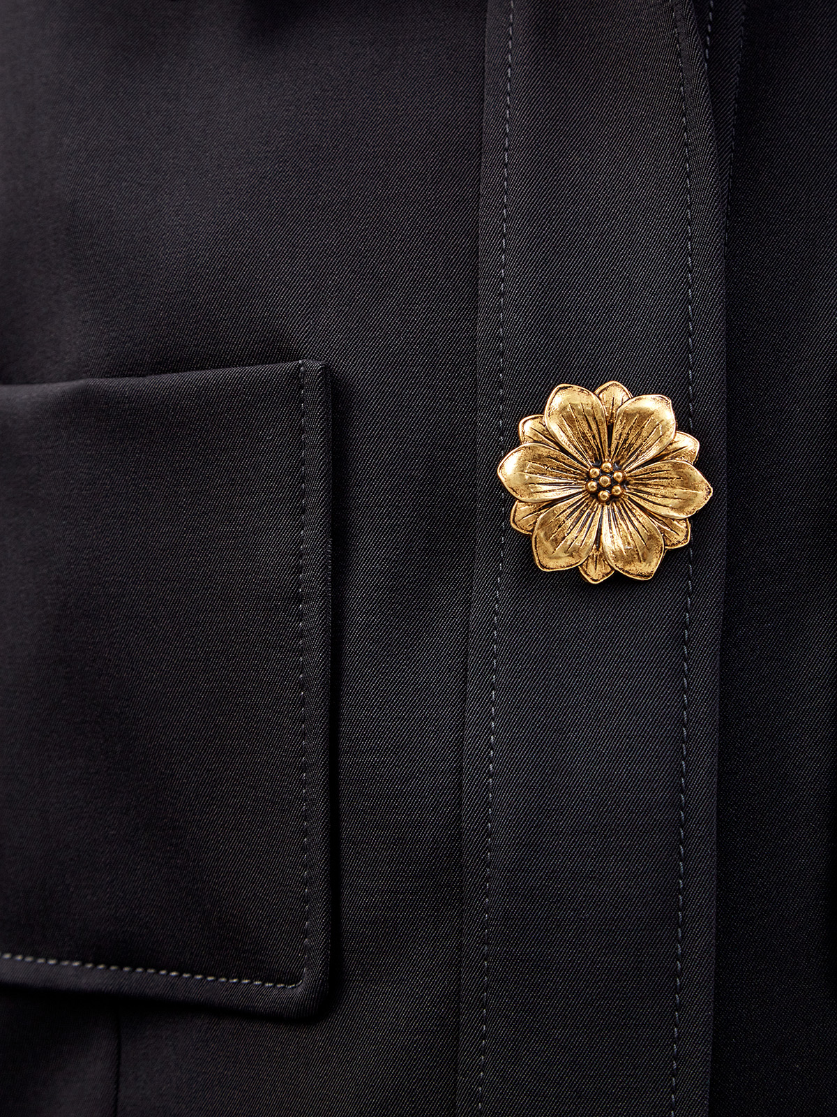 Жакет из шерстяной ткани с фигурной фурнитурой STELLA McCARTNEY, цвет черный, размер M;L - фото 5