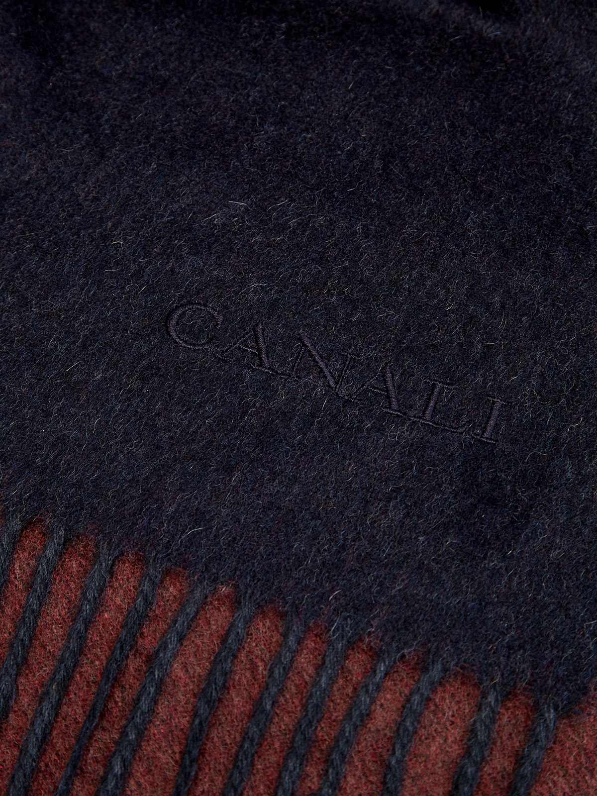 Двухцветный шарф из мягкого кашемира и шелка CANALI, размер 41.5;44;45 - фото 2
