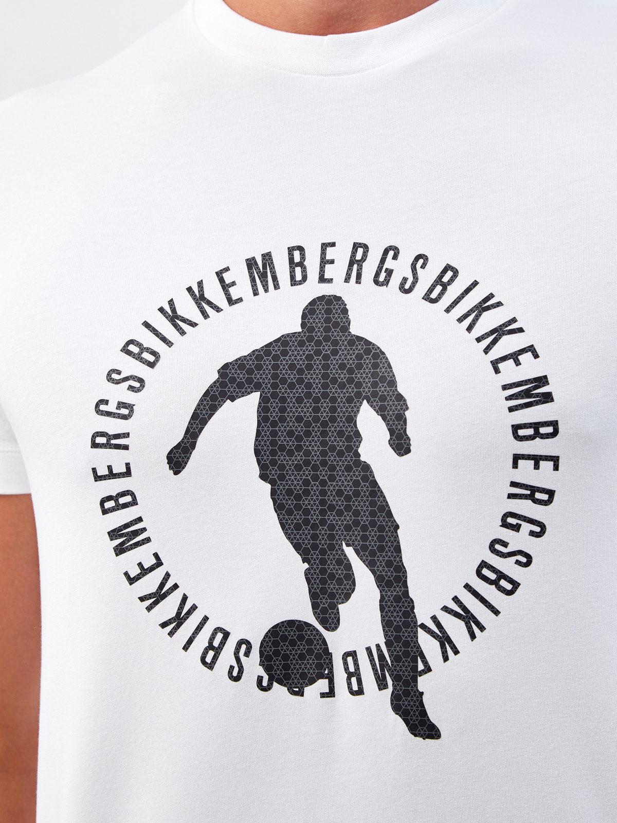 Хлопковая футболка из джерси с принтом Soccer BIKKEMBERGS, цвет белый, размер S;L;XL;2XL;3XL - фото 5