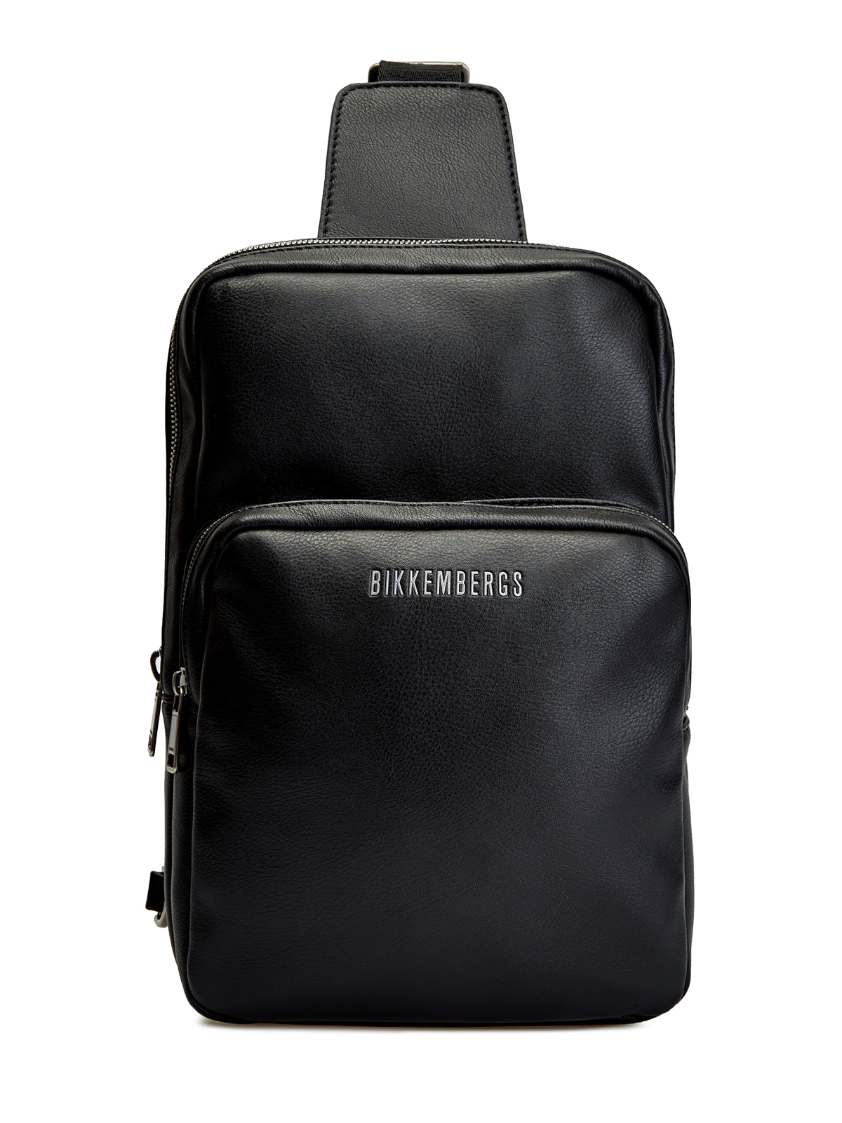 Компактная сумка из зернистой эко-кожи BIKKEMBERGS, цвет черный, размер M - фото 1