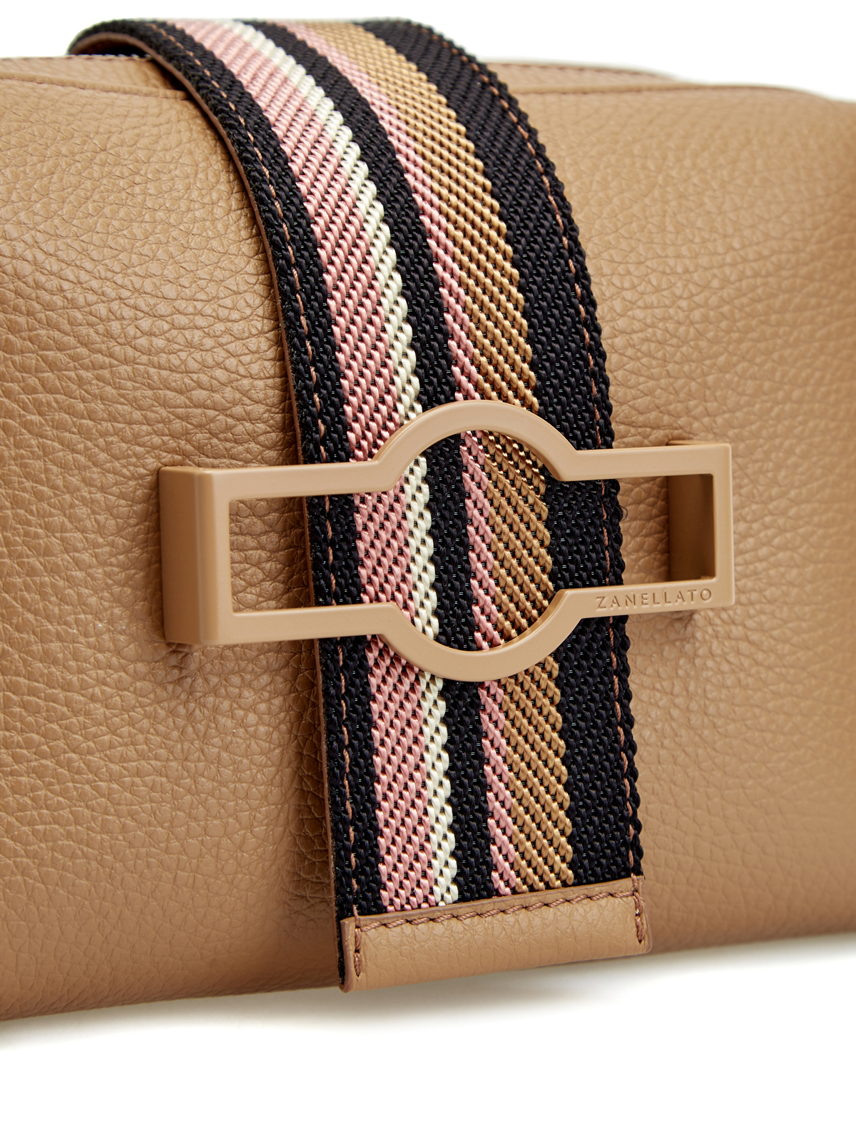 Кожаная сумка Oda с регулируемым ремнем и заклепками ZANELLATO, цвет коричневый, размер 38;44 - фото 6