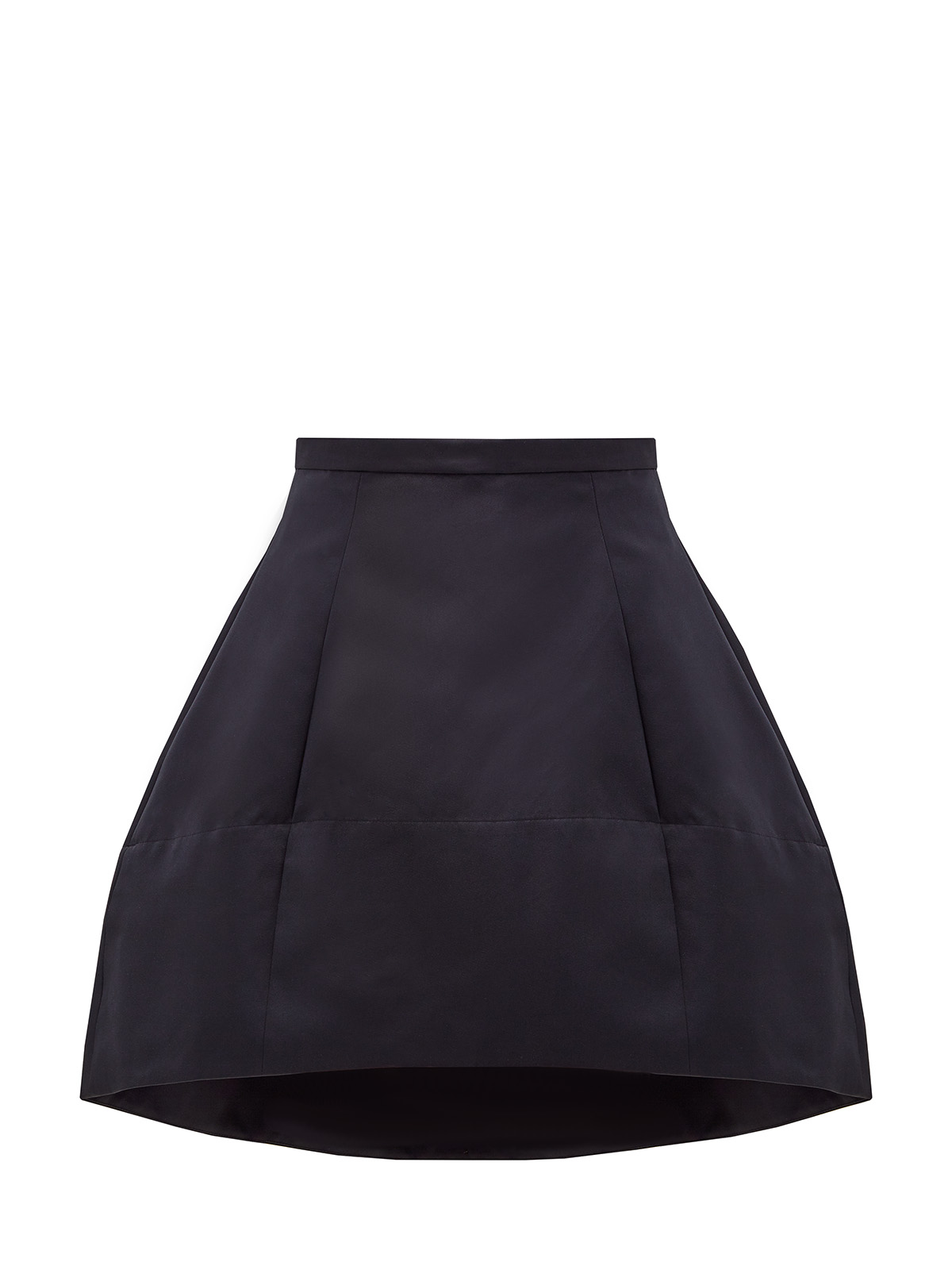 Асимметричная юбка-мини из плотного кади ROCHAS черного цвета