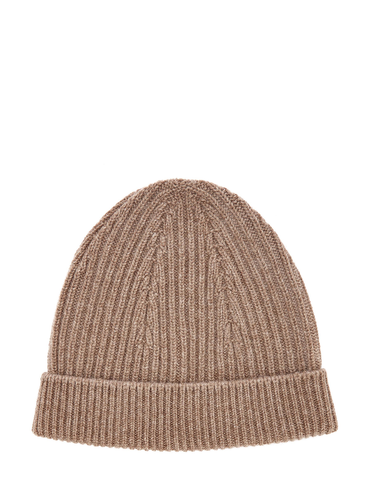 

Шапка из меланжевого кашемира с широким отворотом, Коричневый, Шапка из меланжевого кашемира с широким отворотом