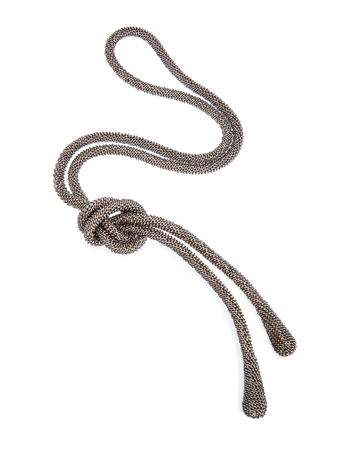Элегантный пояс из бисера и шелковой нити RE VERA, цвет серый, размер 46;48;42 - фото 1