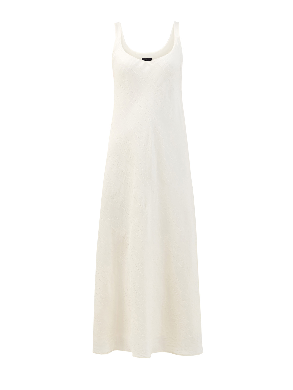 Легкое платье из вискозы и льна с декоративной прострочкой RE VERA, цвет белый, размер M;L;S - фото 1