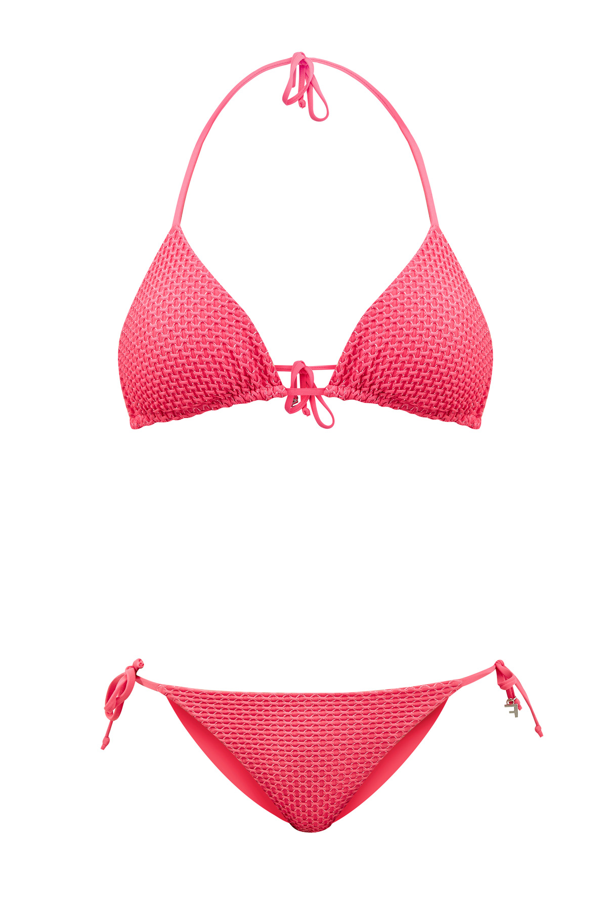Яркие плавки-бикини из быстросохнущего трикотажа с завязками FISICO, цвет розовый, размер S;M;L;XS - фото 1