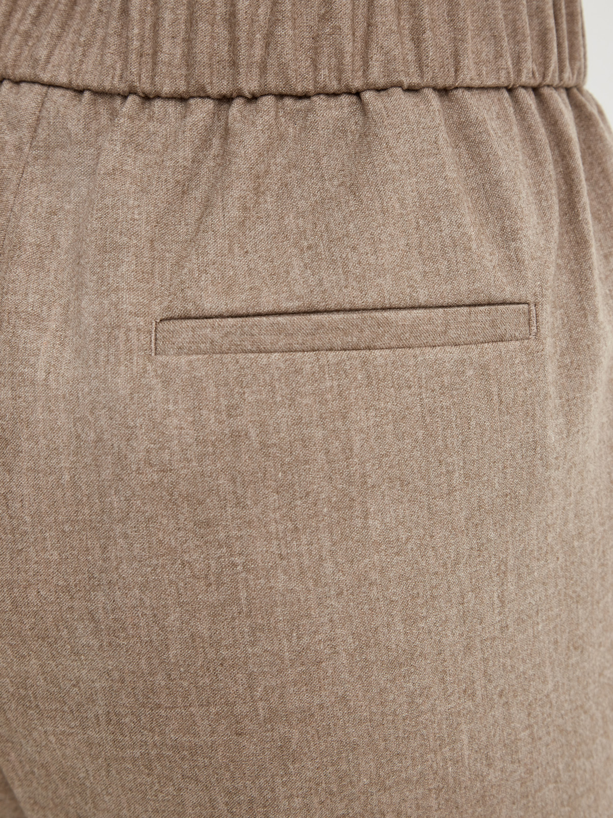 Брюки из тонкой шерсти и кашемира с эластичным поясом PESERICO, цвет коричневый, размер 42;46;50;40 - фото 6