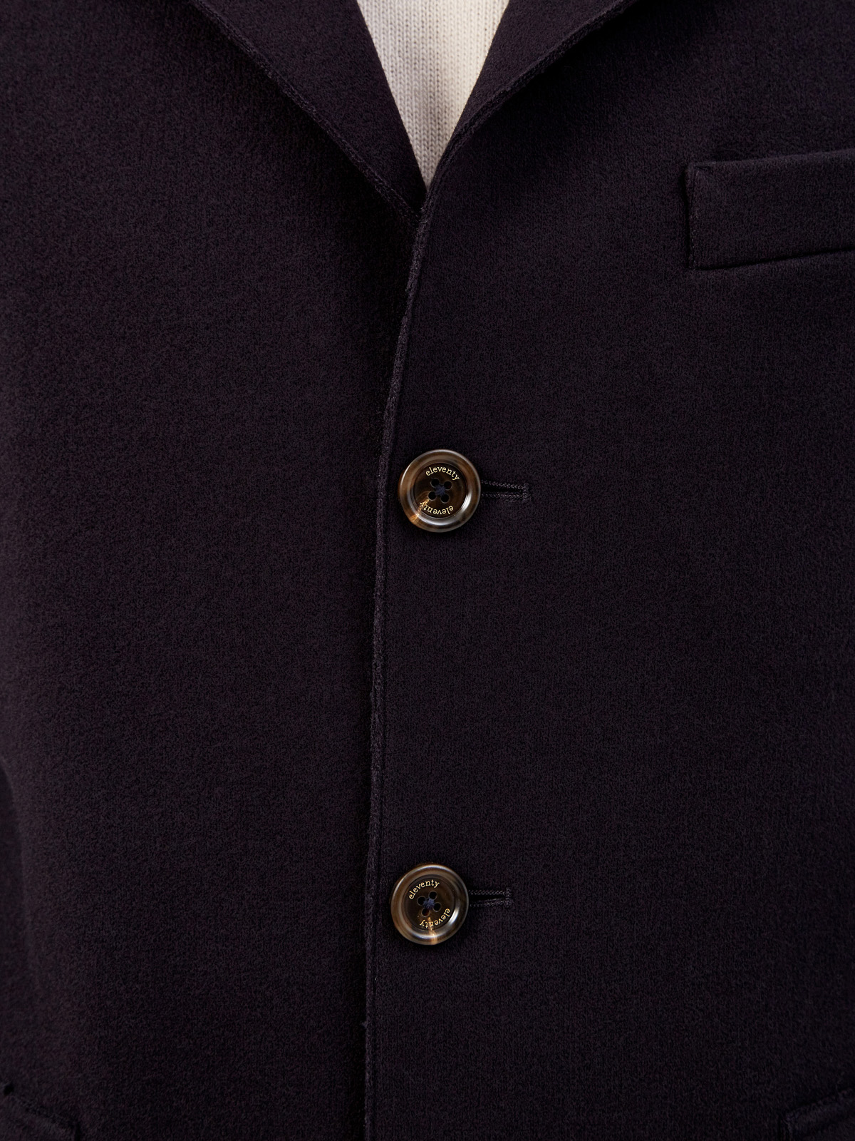 Однобортное пальто ручной работы из плотной шерсти ELEVENTY, цвет синий, размер 48;50;52;54 - фото 5