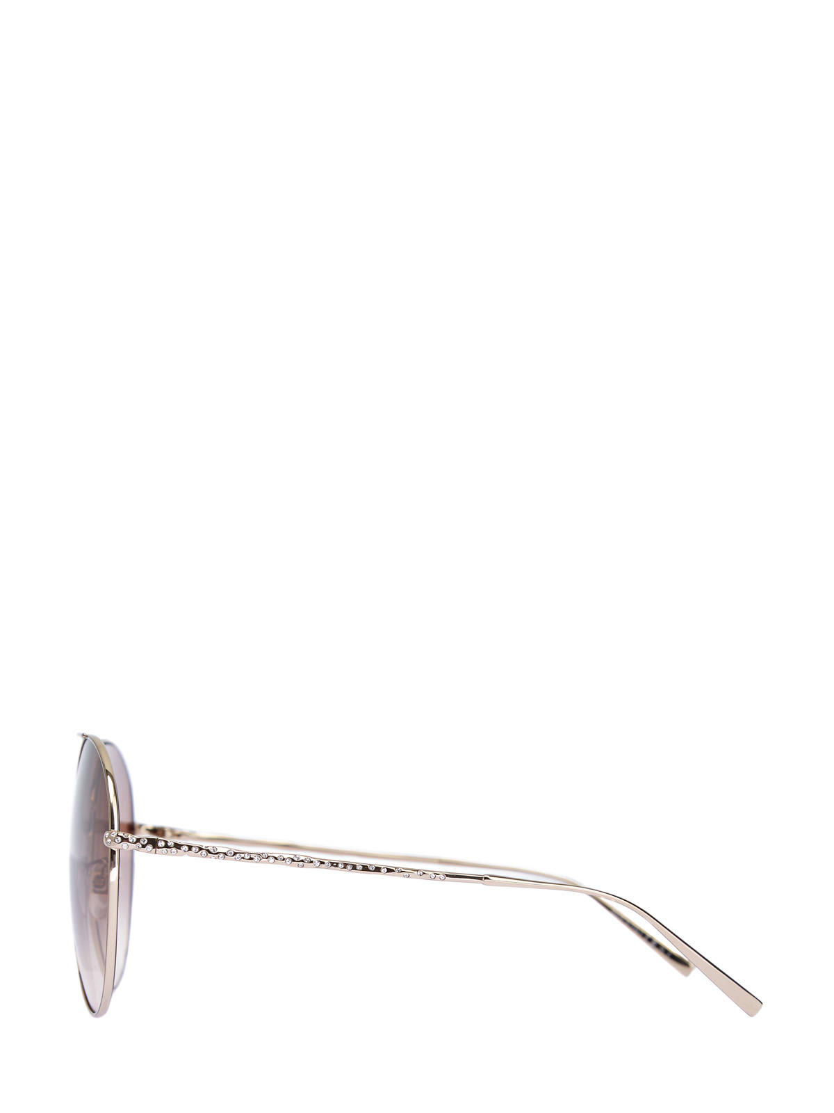 Очки-авиаторы в тонкой оправе с отделкой стразами GIVENCHY (sunglasses), цвет розовый, размер S;M;L - фото 3