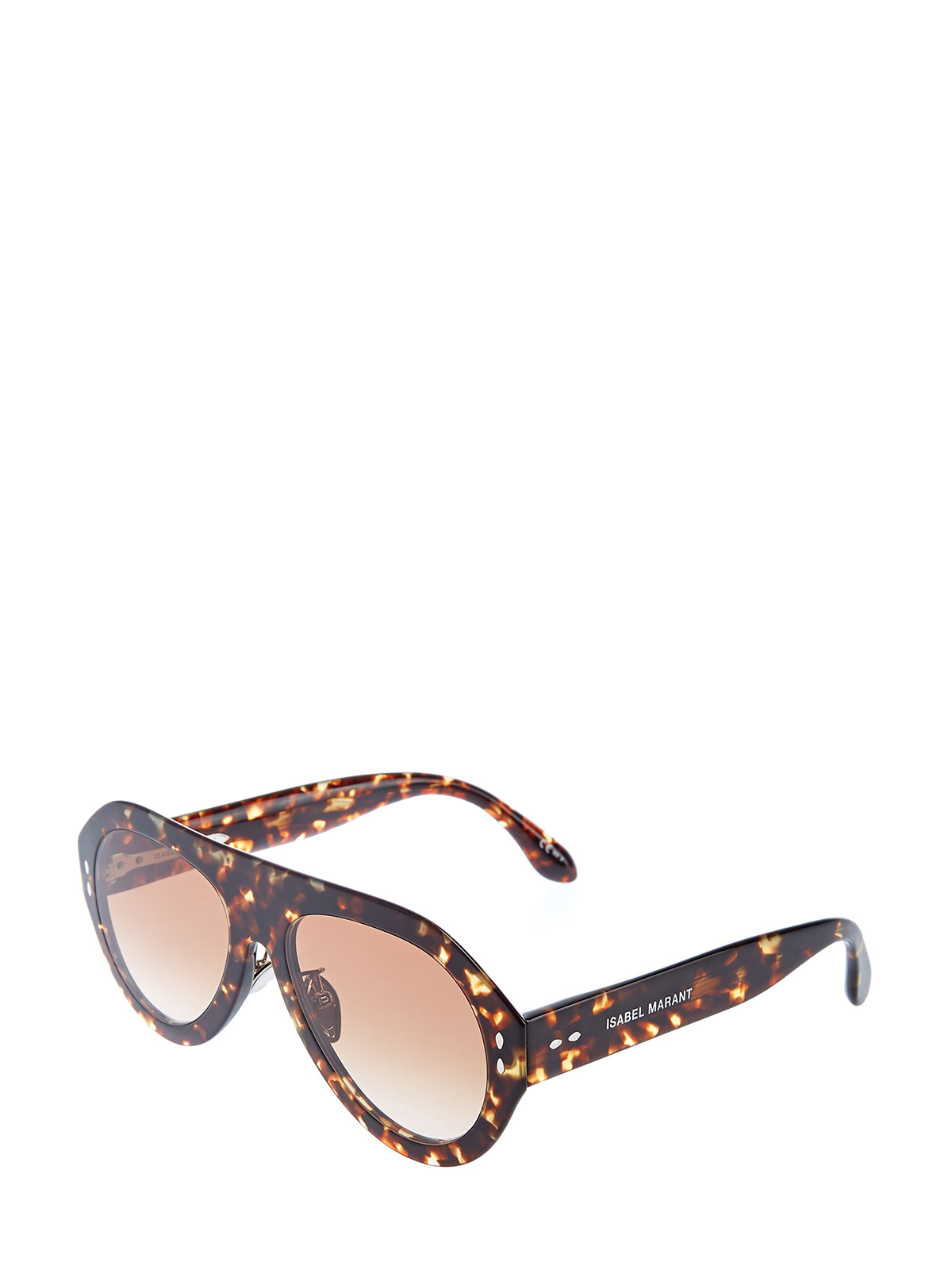 Очки в широкой оправе с запаянным внутрь принтом Isabel Marant(sunglasses), цвет коричневый - фото 2