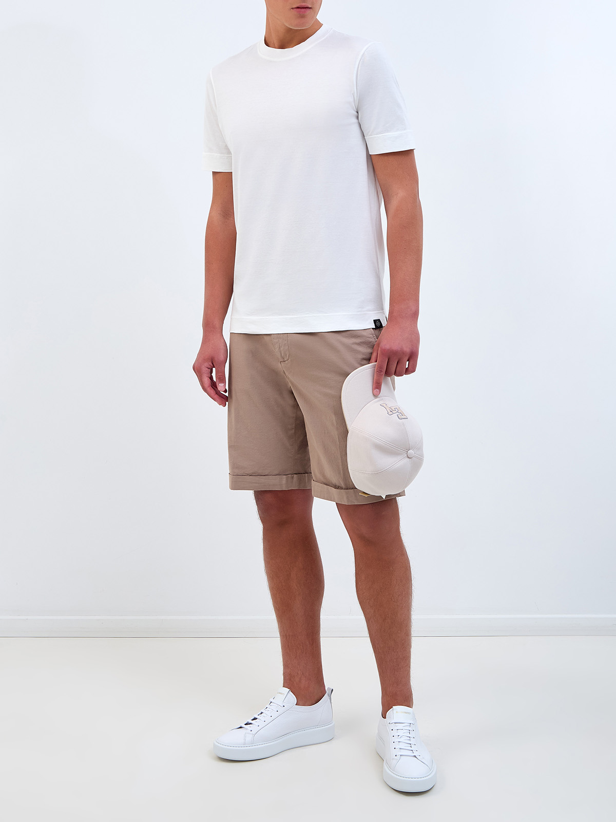 Базовая футболка из гладкого хлопка джерси с нашивкой GRAN SASSO, цвет белый, размер 48;50;52;54;56;58 - фото 2
