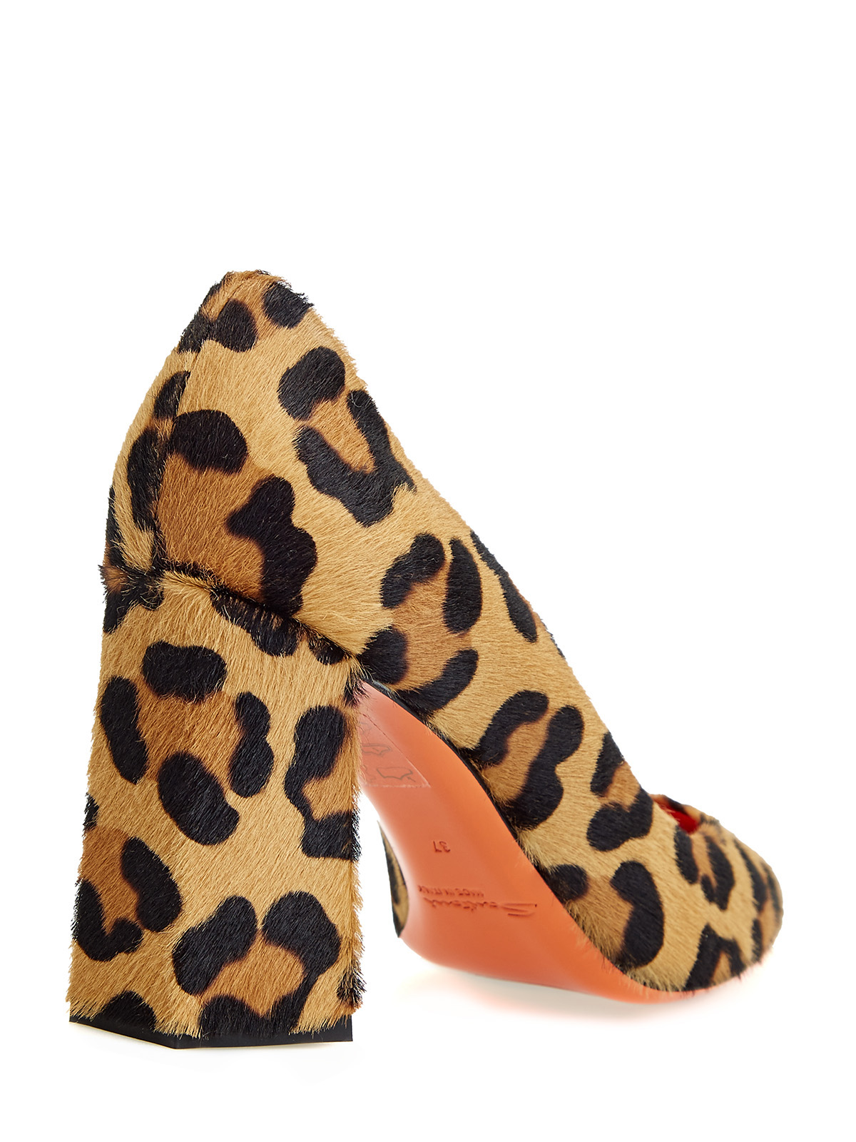 Туфли из меха с леопардовым принтом SANTONI, цвет мульти, размер 37.5;38.5;39;40;37 - фото 3