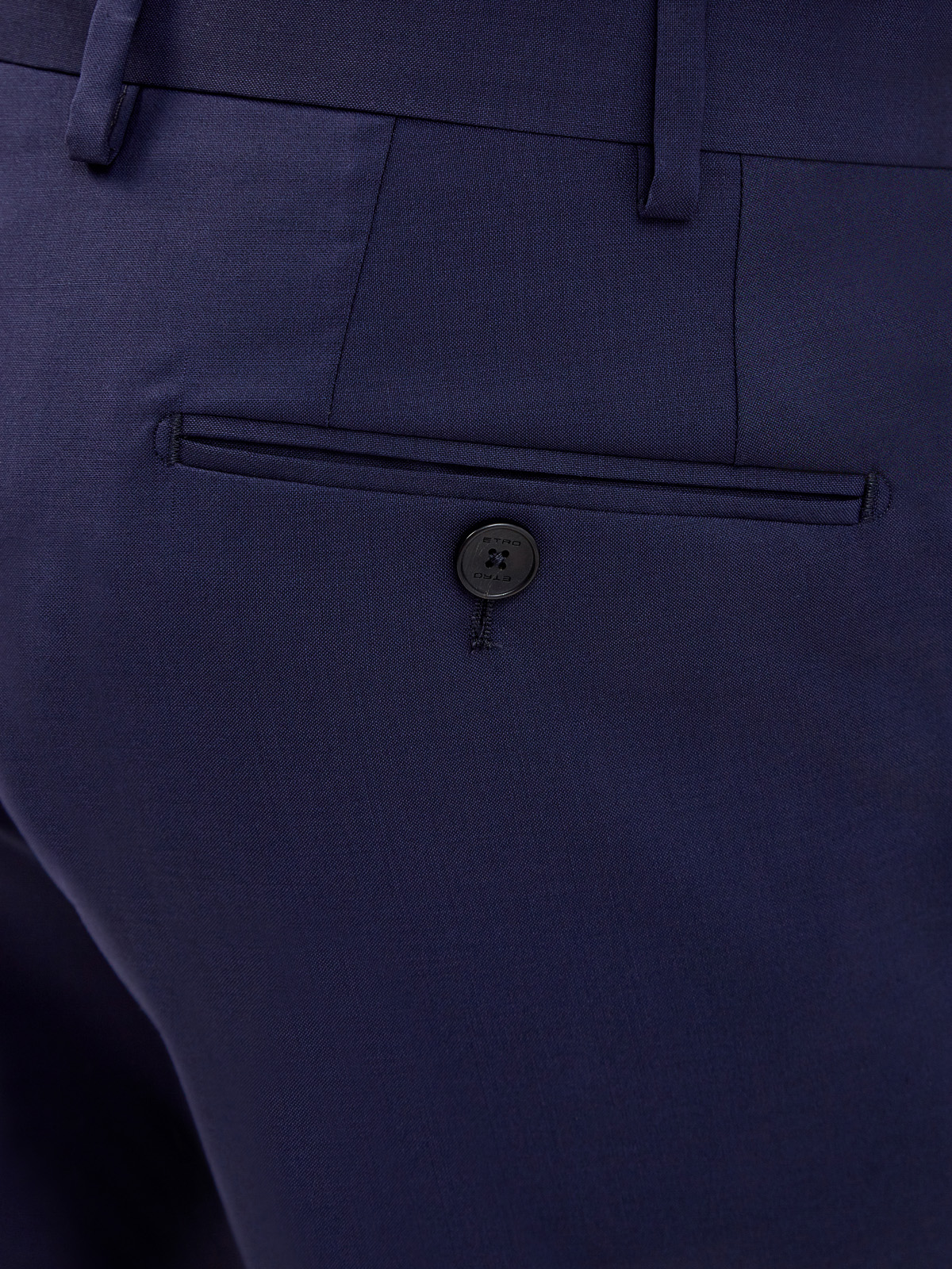 Классические брюки из тонкой костюмной шерсти ETRO, цвет синий, размер 48;50;52;54 - фото 5
