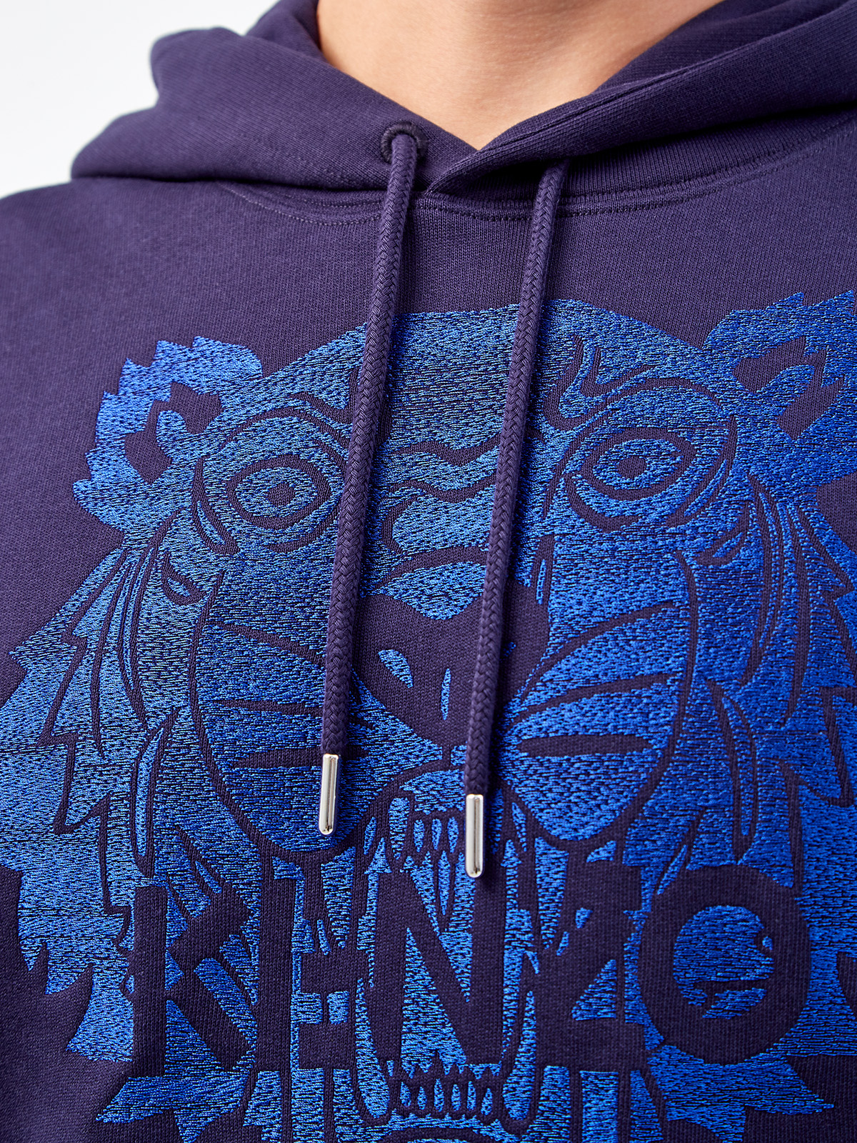 Худи из хлопкового футера с культовым логотипом KENZO, цвет синий, размер M;L - фото 5