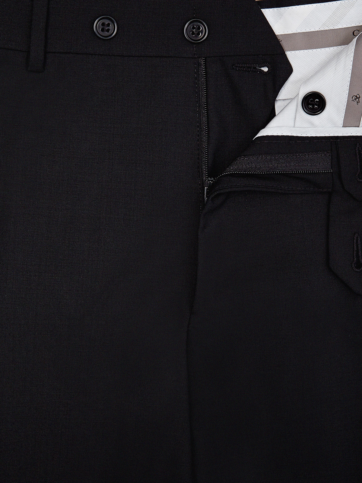Черные брюки в классическом стиле из тонкой шерсти CANALI, цвет черный, размер 46;48;50;52;54;56;58;60;62;64 - фото 6