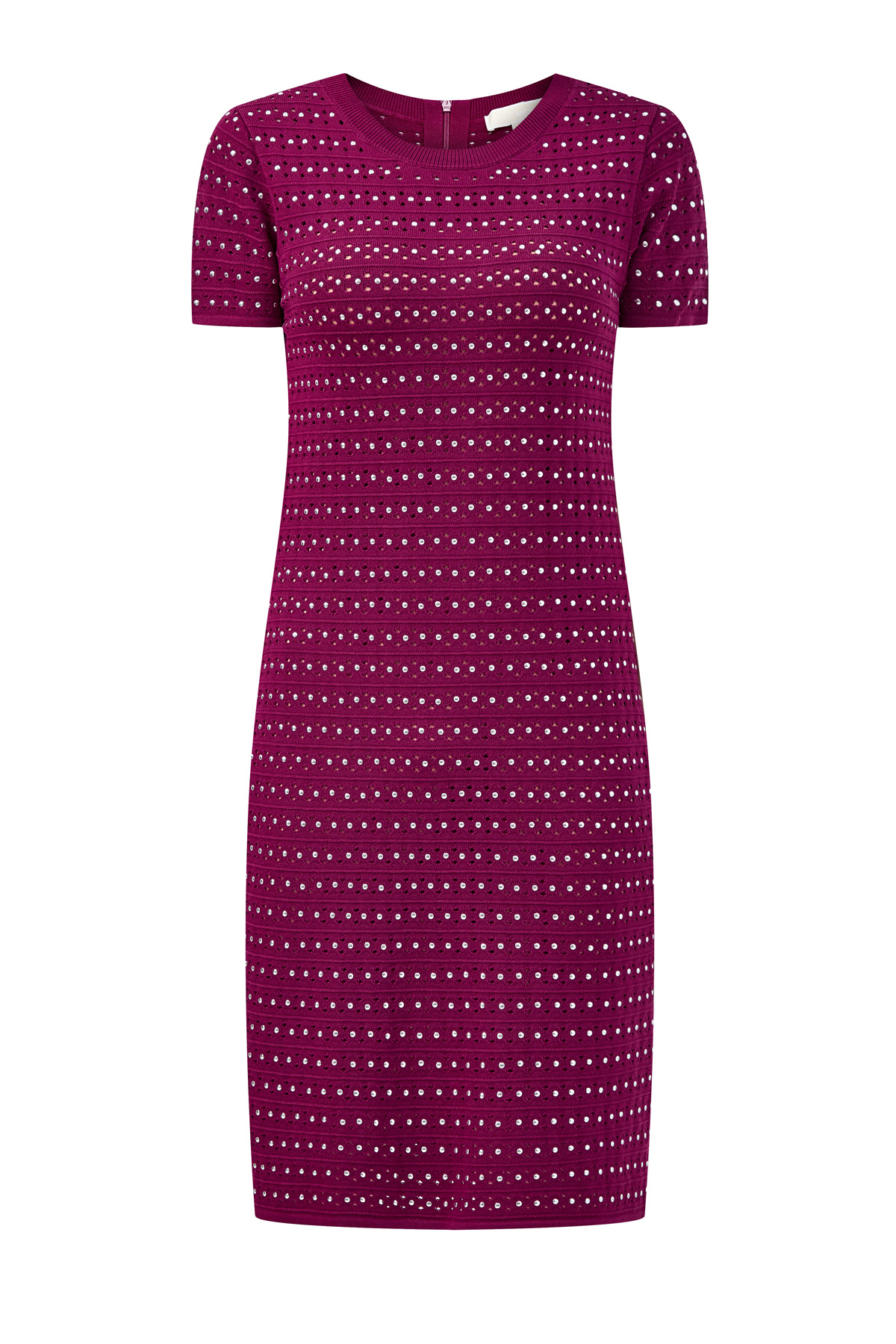 Платье с эффектом перфорации и заклепками MICHAEL Michael Kors, цвет розовый, размер XS;M;L - фото 1