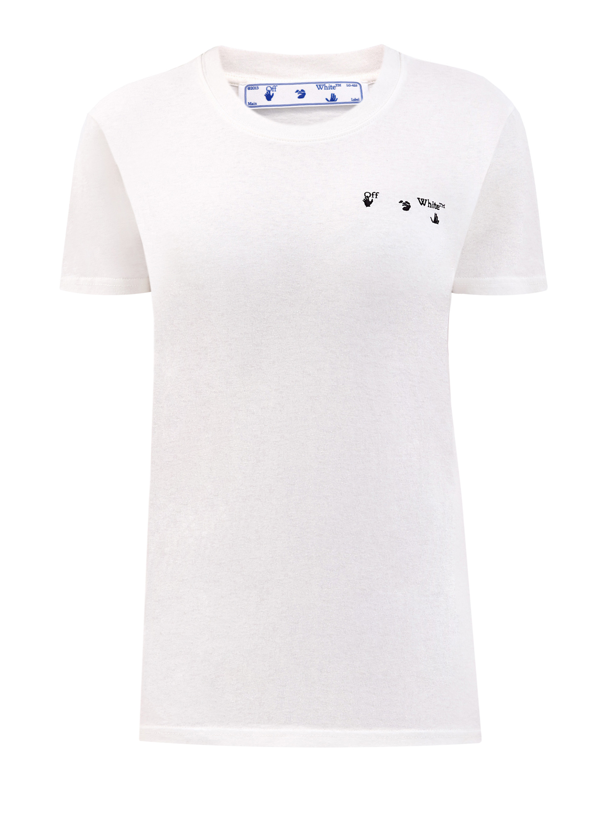 Хлопковая футболка с макро-принтом Arrows OFF-WHITE, цвет белый, размер S - фото 1