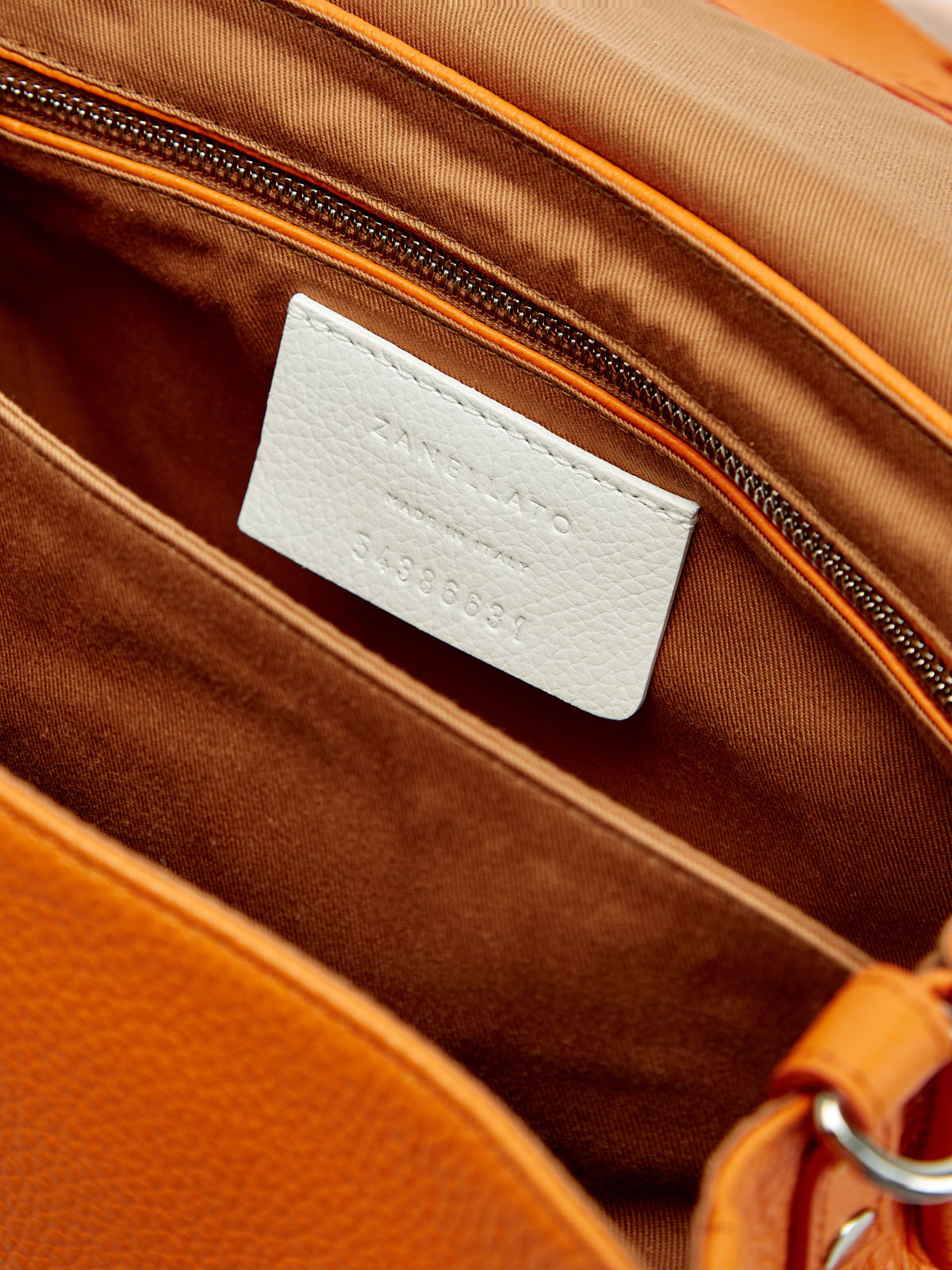 Кожаная сумка Postina с двойной застежкой и литыми заклепками ZANELLATO, цвет оранжевый, размер 44;42 - фото 7