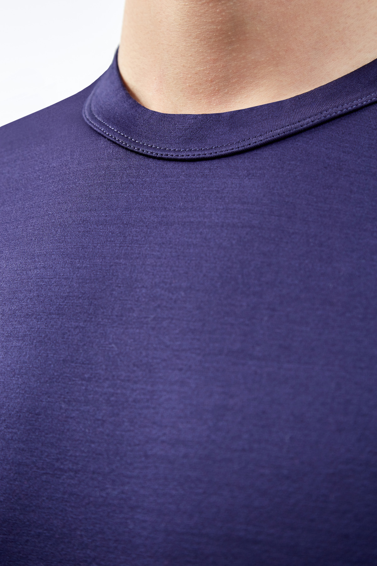 Хлопковая футболка с круглым вырезом CORTIGIANI, цвет синий, размер 52;54;56;58;64;50;60 - фото 5