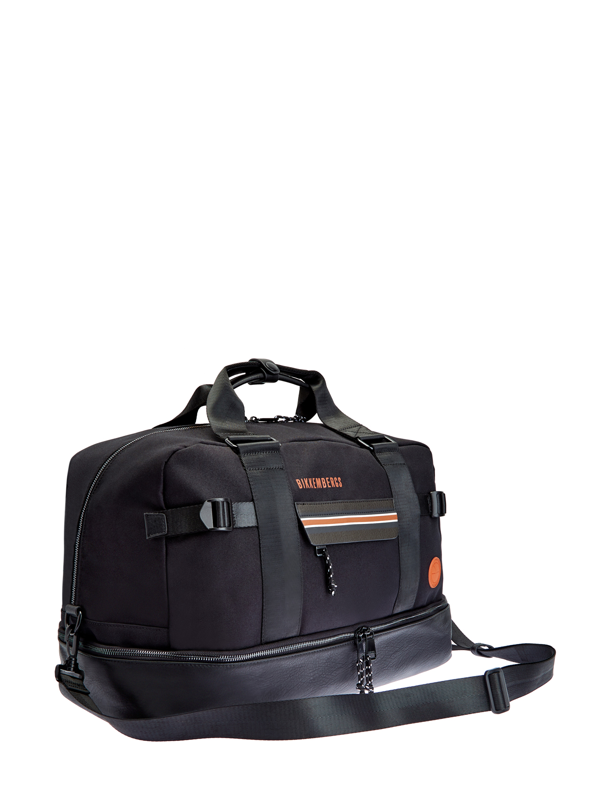 Дорожная сумка из технической ткани с контрастными деталями BIKKEMBERGS, цвет черный, размер 5;6;7;8;9 - фото 3