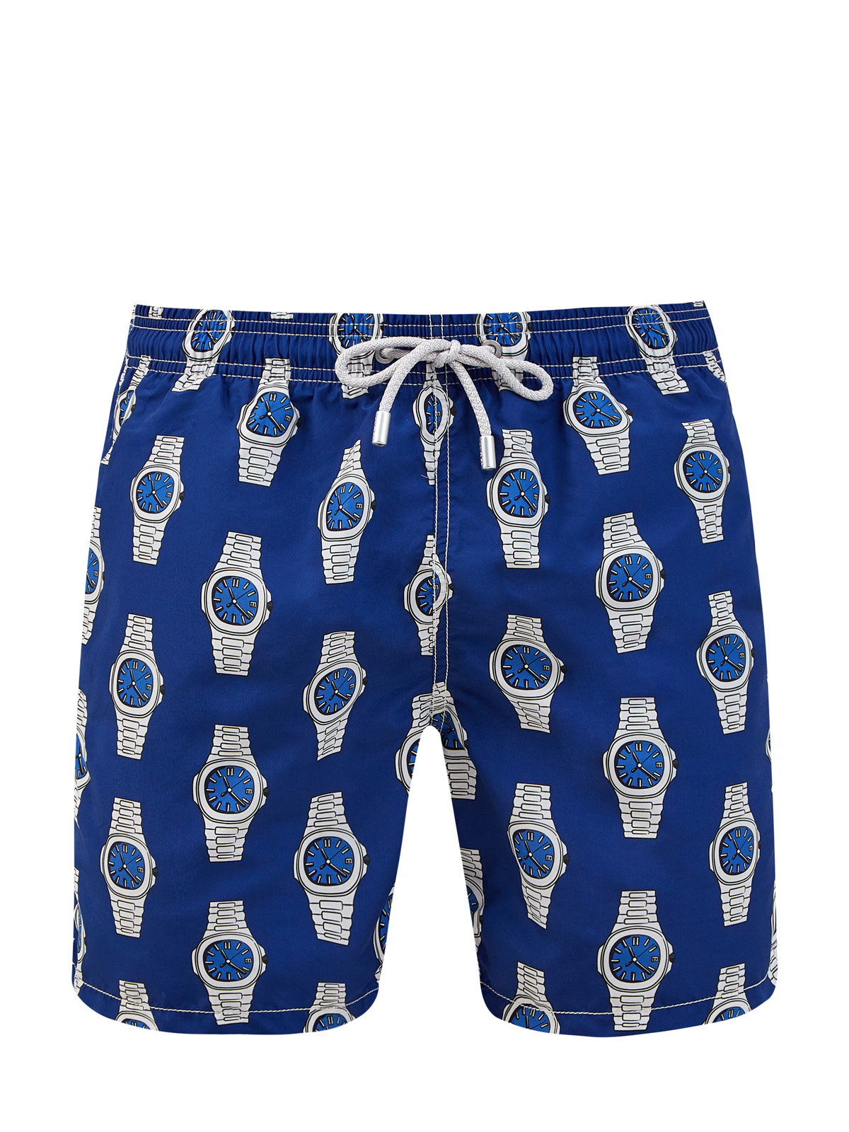 Плавательные шорты с принтом и прорезными карманами MC2 SAINT BARTH, цвет синий, размер XL;M