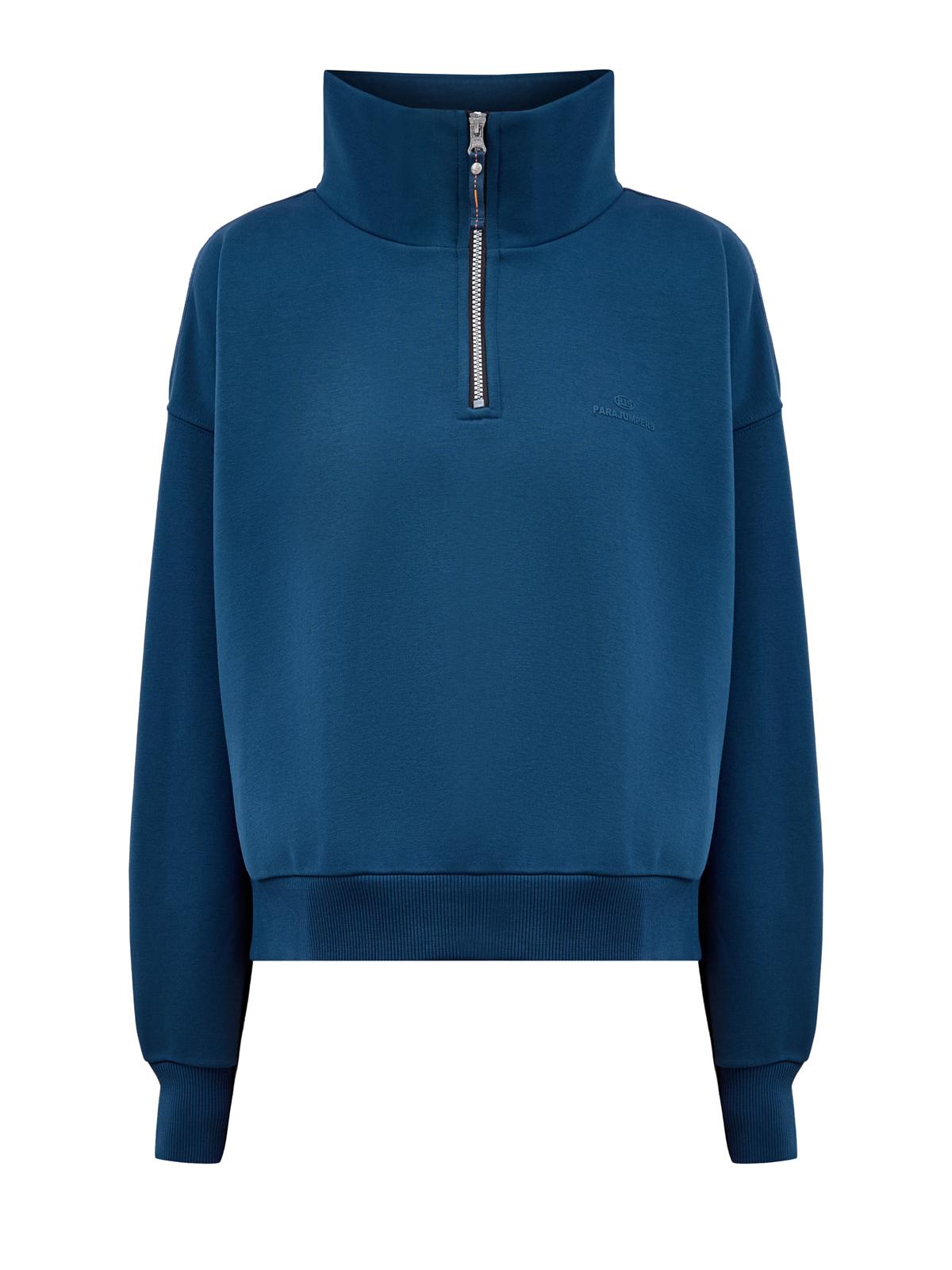 Толстовка half-zip из плотного хлопка с логотипом в тон 23840₽