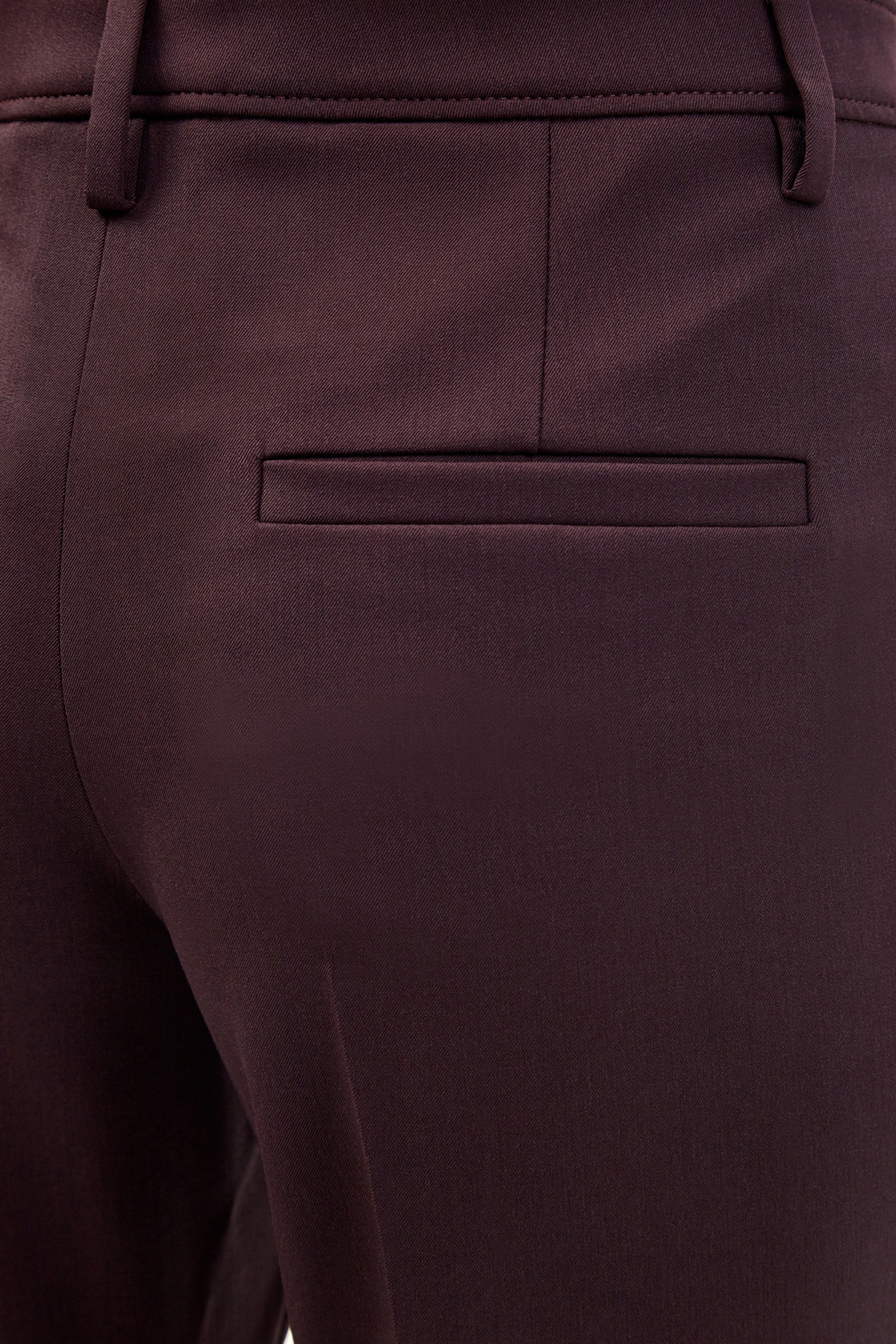 Брюки из шерстяного габардина Couture с декором Мониль BRUNELLO CUCINELLI, цвет бордовый, размер 38;40;44;46;42 - фото 4