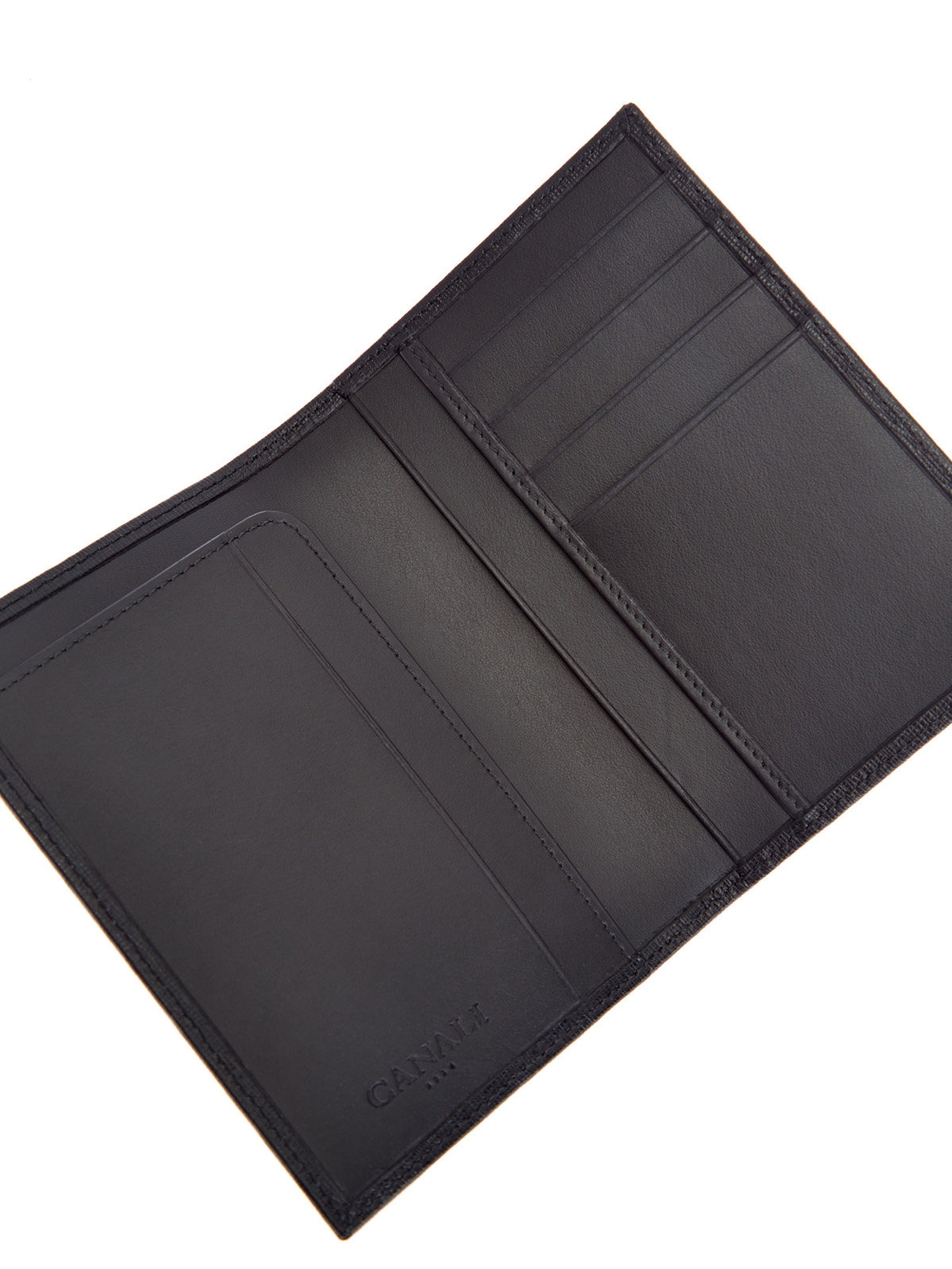 Обложка для документов и карт из сафьяновой кожи CANALI, цвет черный, размер 5;6;7;9 - фото 4