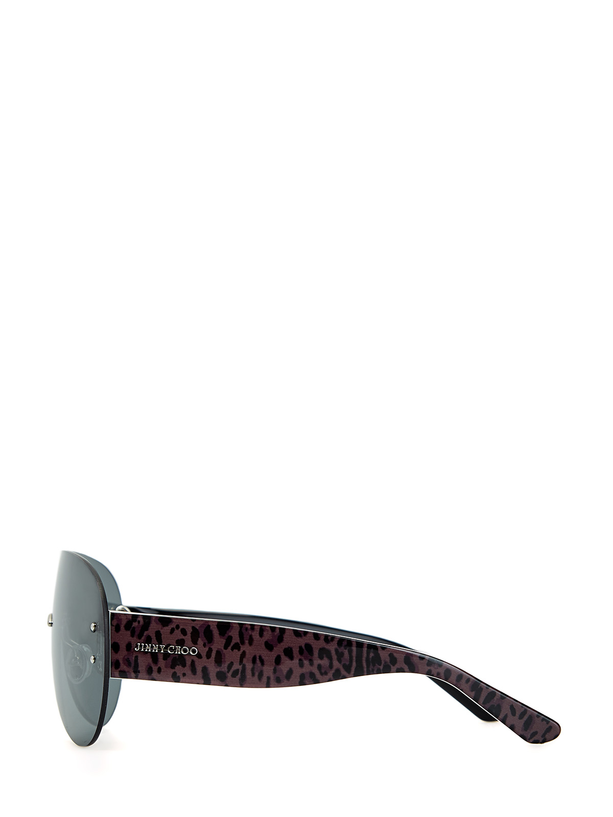 Солнцезащитные очки-маска Marvin с принтом на дужках JIMMY CHOO  (sunglasses), цвет черный - фото 3