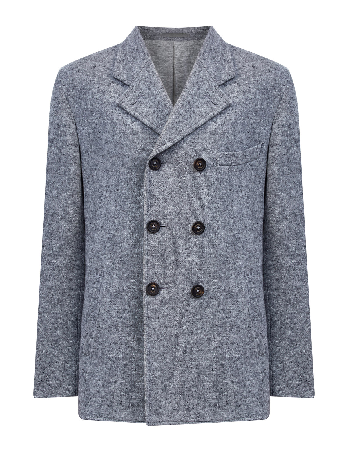 Двубортное полупальто из шерсти и кашемира Platinum 359820₽