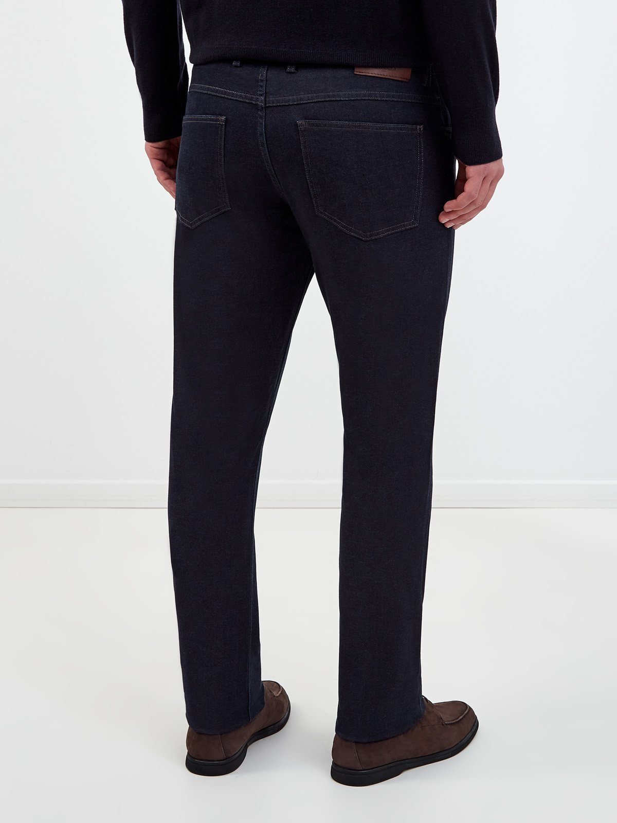 Окрашенные вручную джинсы из эластичного денима CANALI, цвет черный, размер 46;48;50;52;54;56 - фото 4