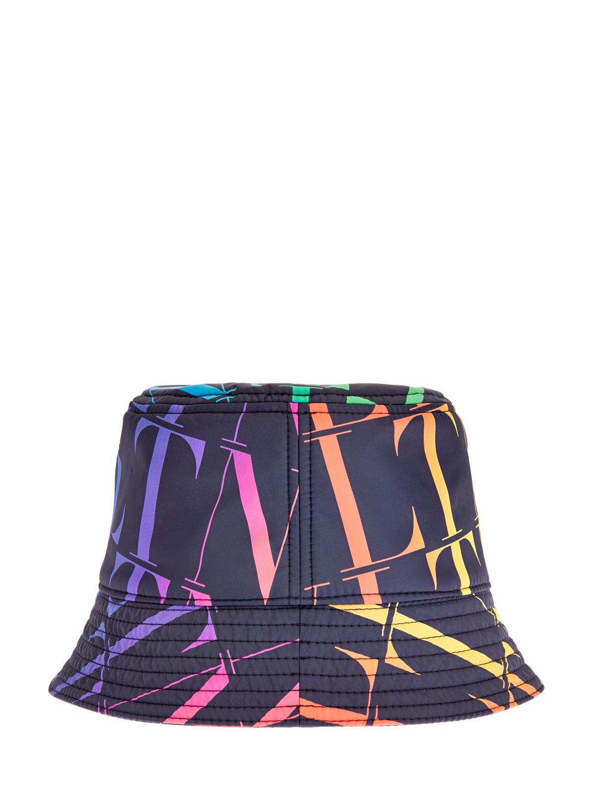 Шляпа из нейлона и мембраны с принтом VLTN Multicolor VALENTINO GARAVANI, цвет черный, размер XL;L - фото 4
